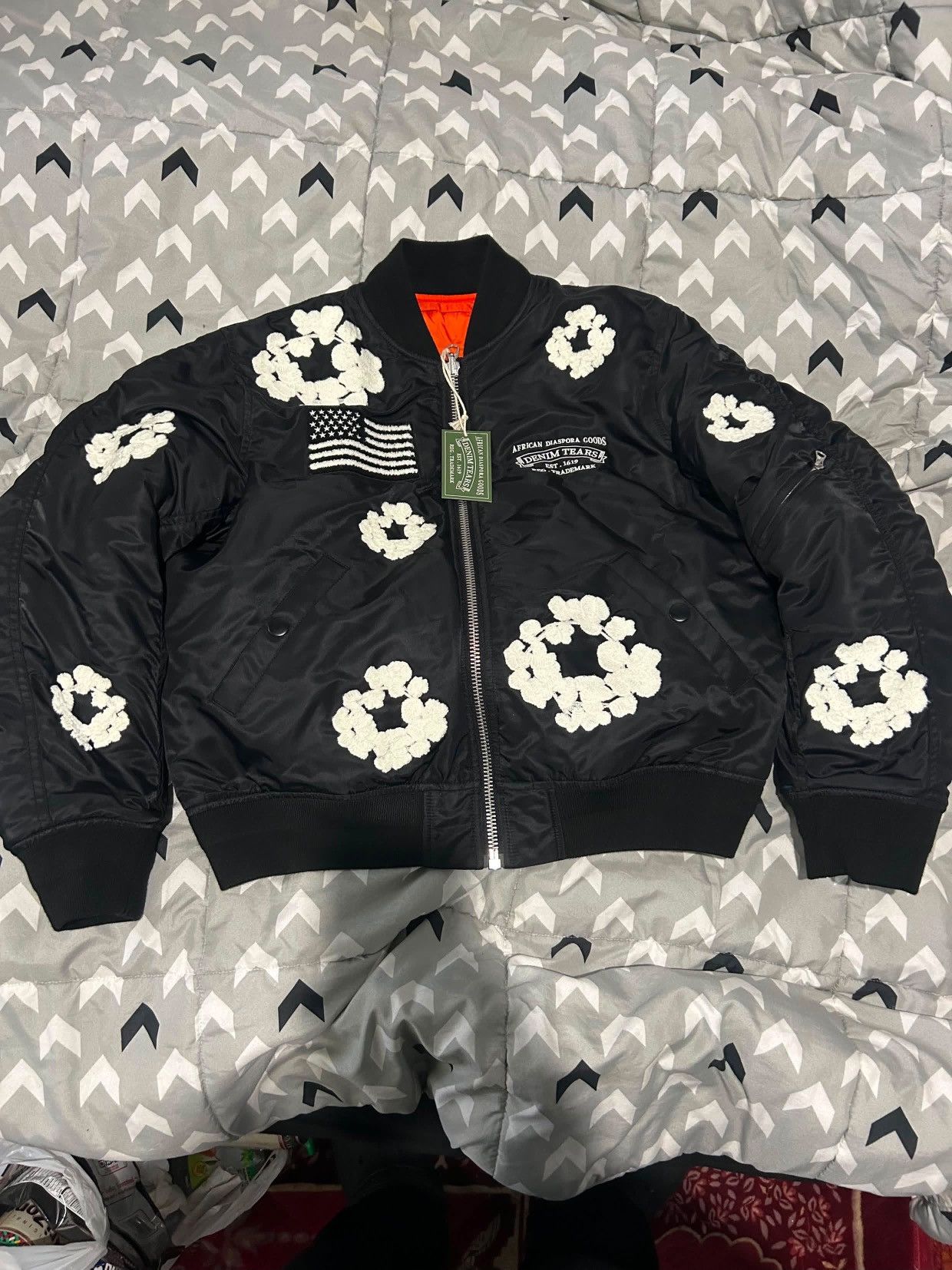 DENIM TEARS 1619 Trans-Atlantic Flight Bomber Jacket | Grailed