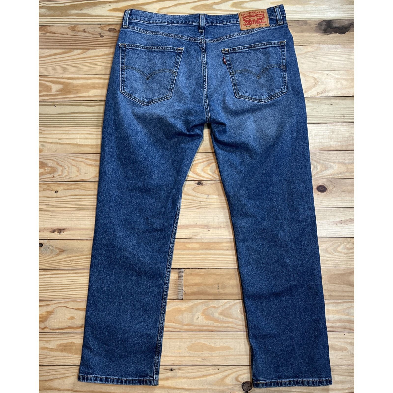 Levi's Levi's 514 Jeans Men's 36x30 Medium Wash Slim Straight Leg Size US 36 / EU 52 - 2 Thumbnail