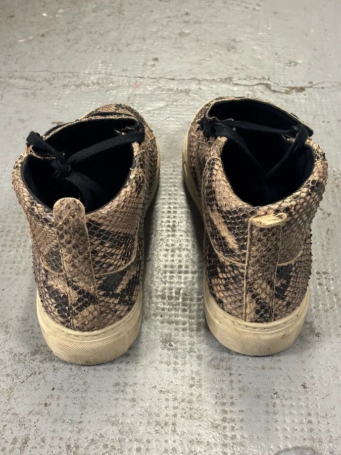 Vintage Balenciaga Arena Beige Python Leather High Sneakers Size US 10 / EU 43 - 12 Thumbnail