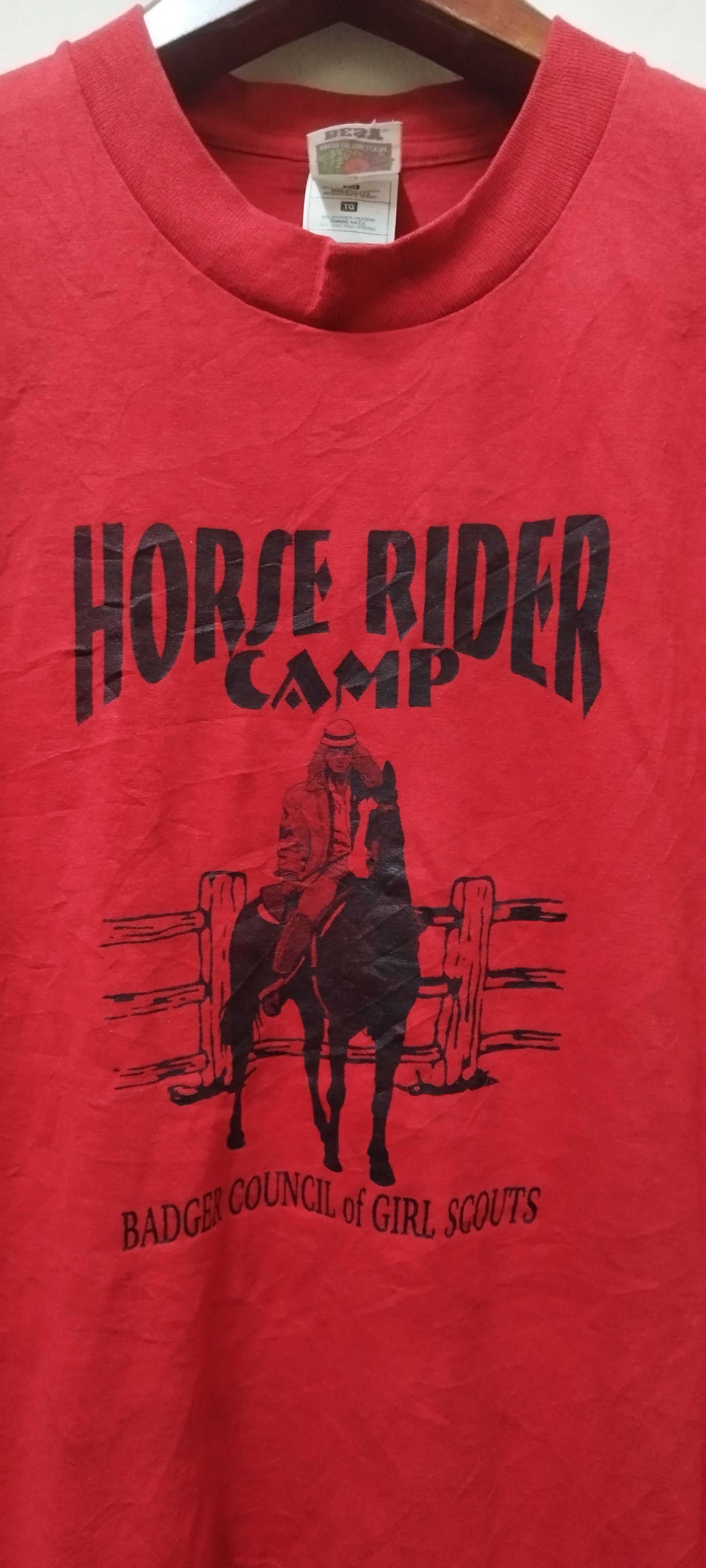 Fruit Of The Loom Vtg 90's Horse Rider Camp Scouts T-shirt Size US XL / EU 56 / 4 - 3 Thumbnail