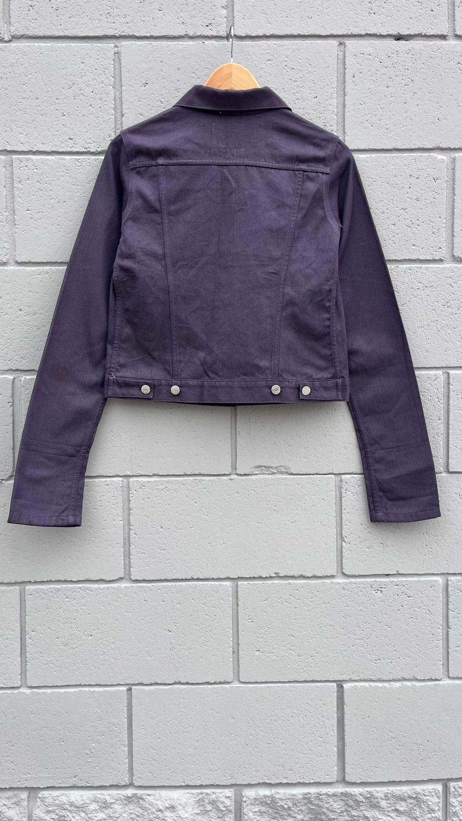 Helmut Lang Helmut Lang Seda Jacket A/W2001 Raw Slik Denim Color Purple Size US XXS / EU 40 - 16 Thumbnail