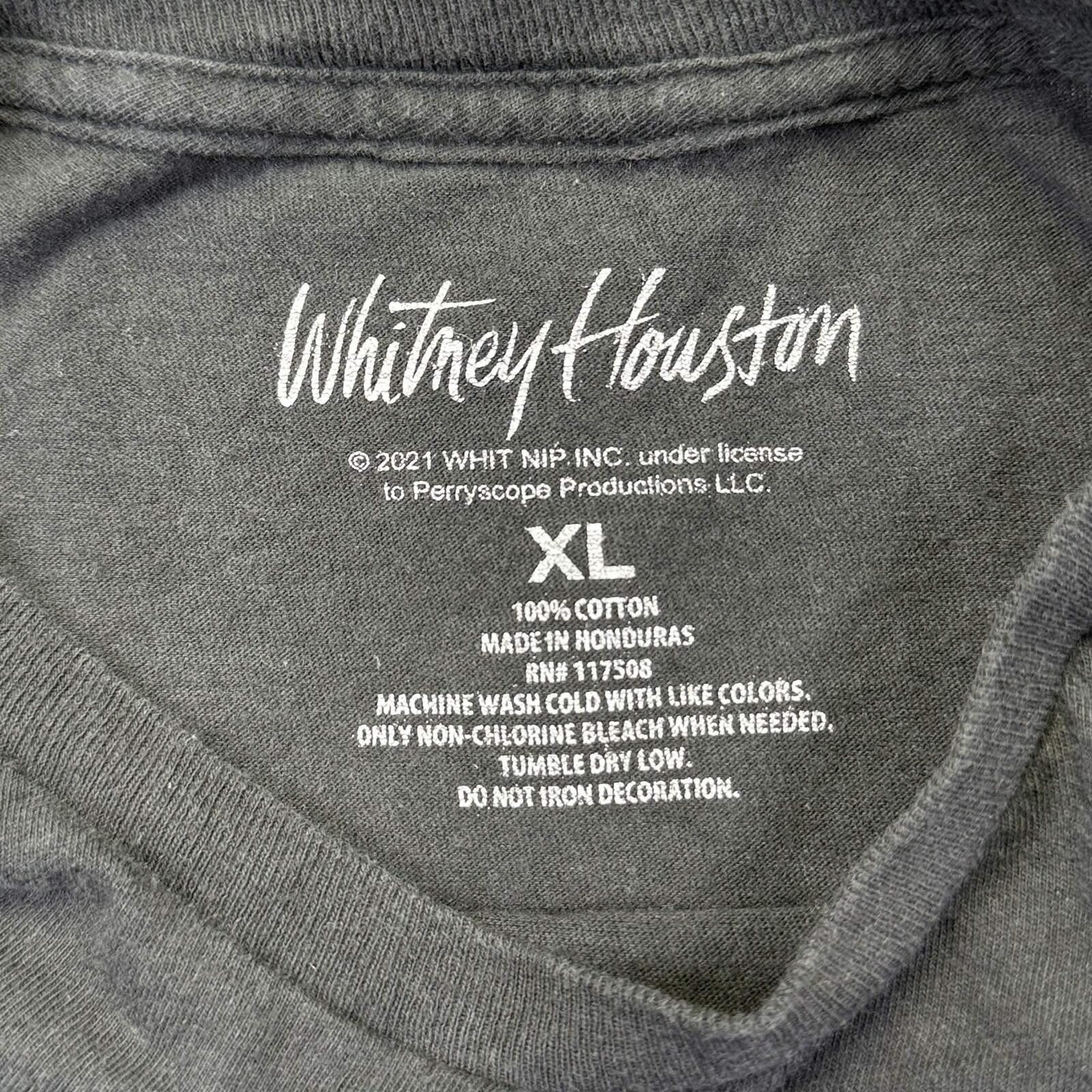 Other Whitney Houston Graphic T-Shirt Men's XL Black Short Sleeve Size ONE SIZE - 3 Thumbnail