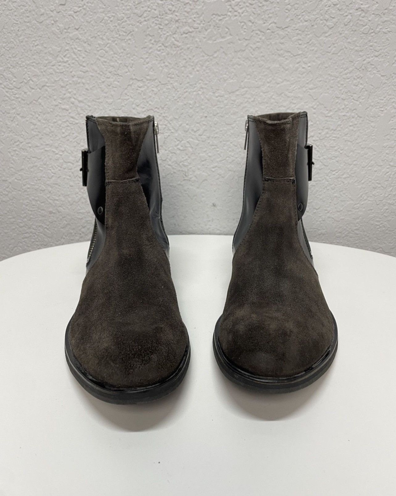 If Six Was Nine AS 98 Vibe Artisan Black Leather Side Zip Ankle Biker Boots Size US 8 / EU 41 - 9 Thumbnail