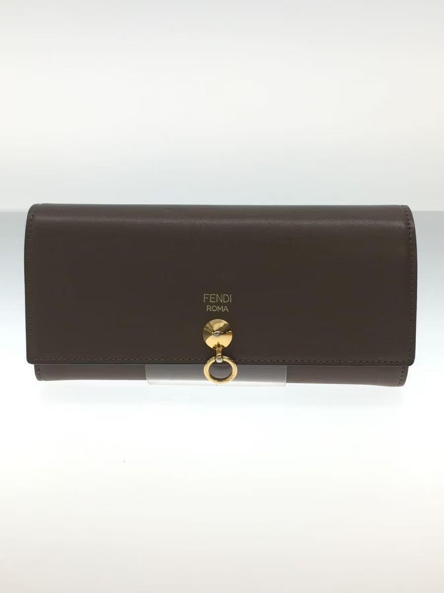 Fendi Fendi Leather Long Wallet Brown Size ONE SIZE - 1 Thumbnail