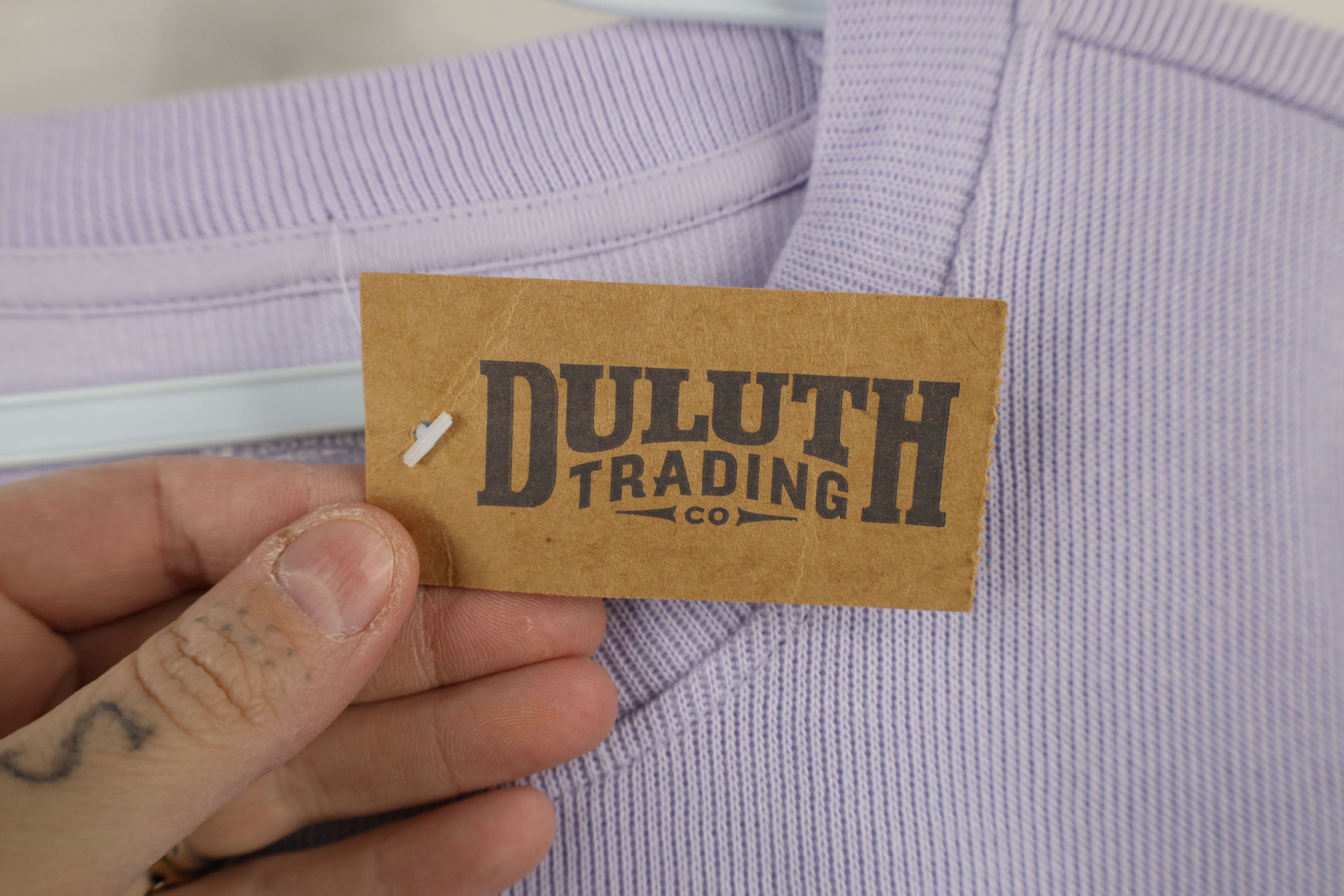 Duluth Trading Company × Vintage New Duluth Trading Co Ribbed Knit Crewneck Sweater Purple Size L / US 10 / IT 46 - 4 Thumbnail