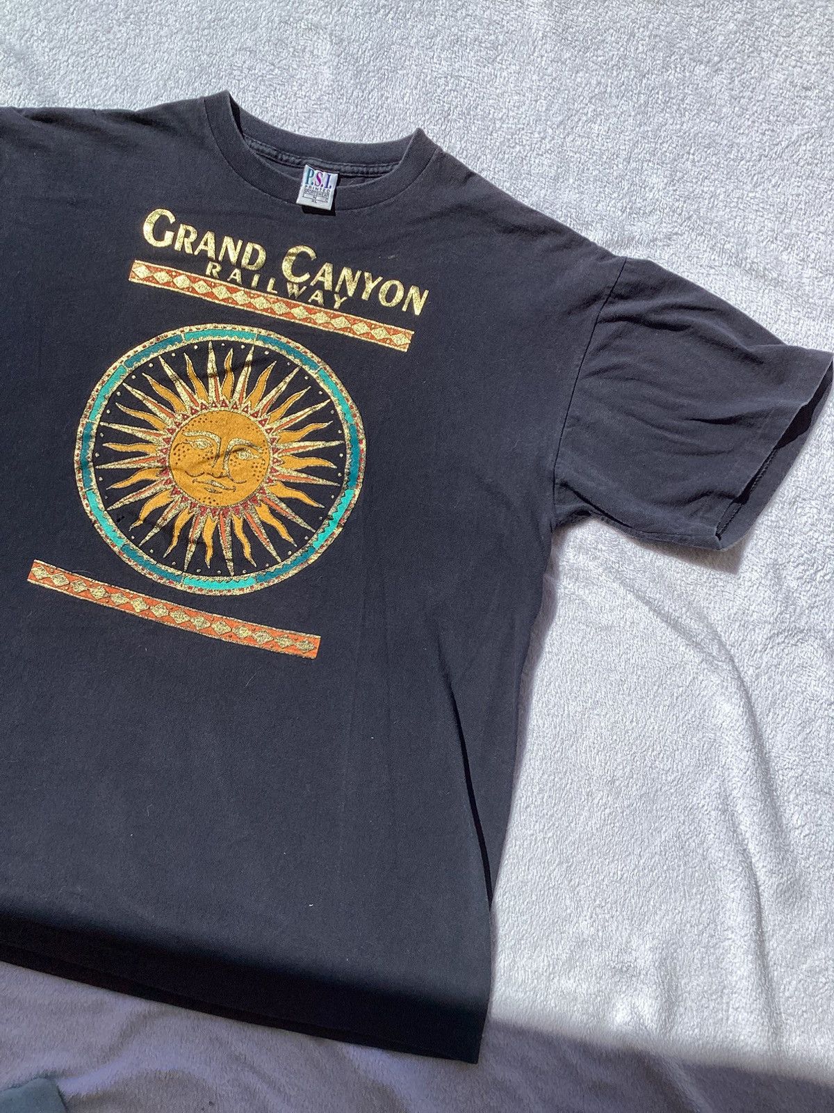 Vintage Vtg 90s Grand Canyon railway single stitch size XL T-shirt Size US XL / EU 56 / 4 - 2 Thumbnail