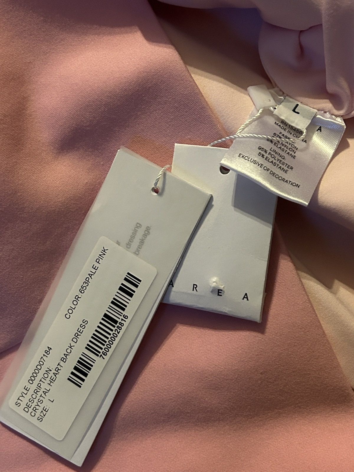 Area Area Crystal Heart Cutout Back Shift Pink Size Large Size L / US 10 / IT 46 - 5 Thumbnail