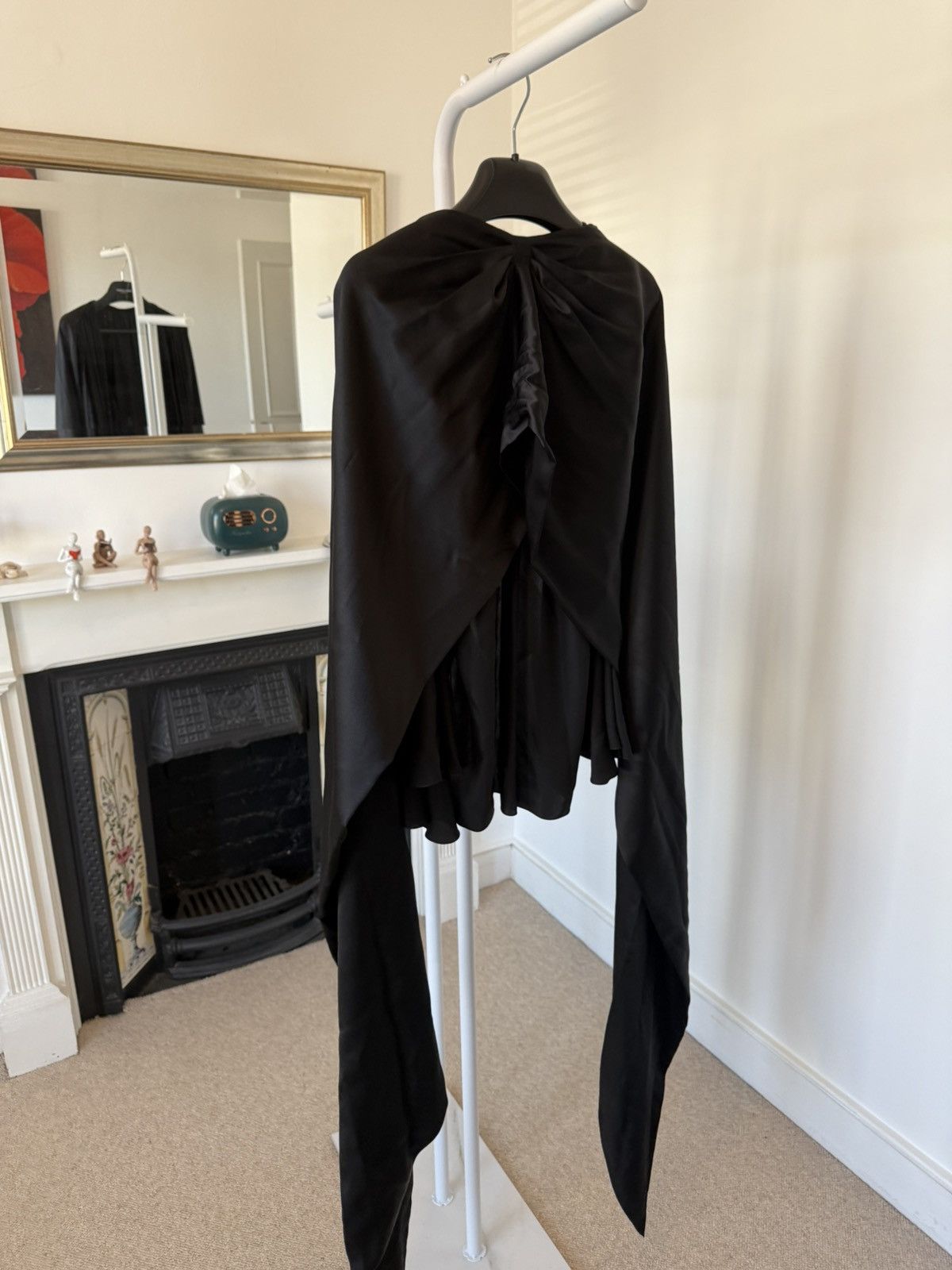 Saint Laurent Paris SS24 Saint Laurent Lavalliere-Neck Top in Silk Satin Size US XS / EU 42 / 0 - 20 Thumbnail