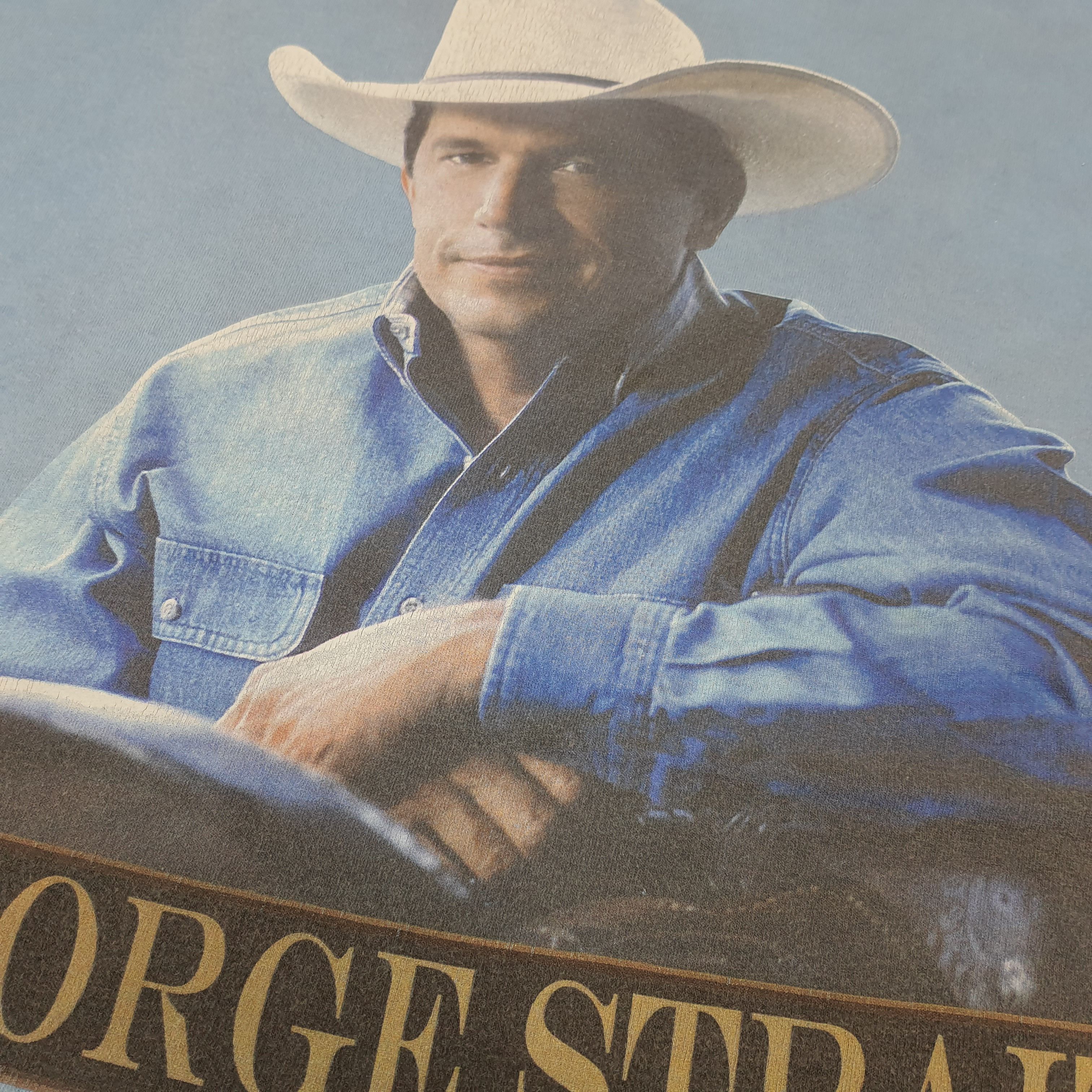 Band Tees × Vintage Vintage George Strait American 90s Singer Tshirt Size US XXL / EU 58 / 5 - 2 Thumbnail