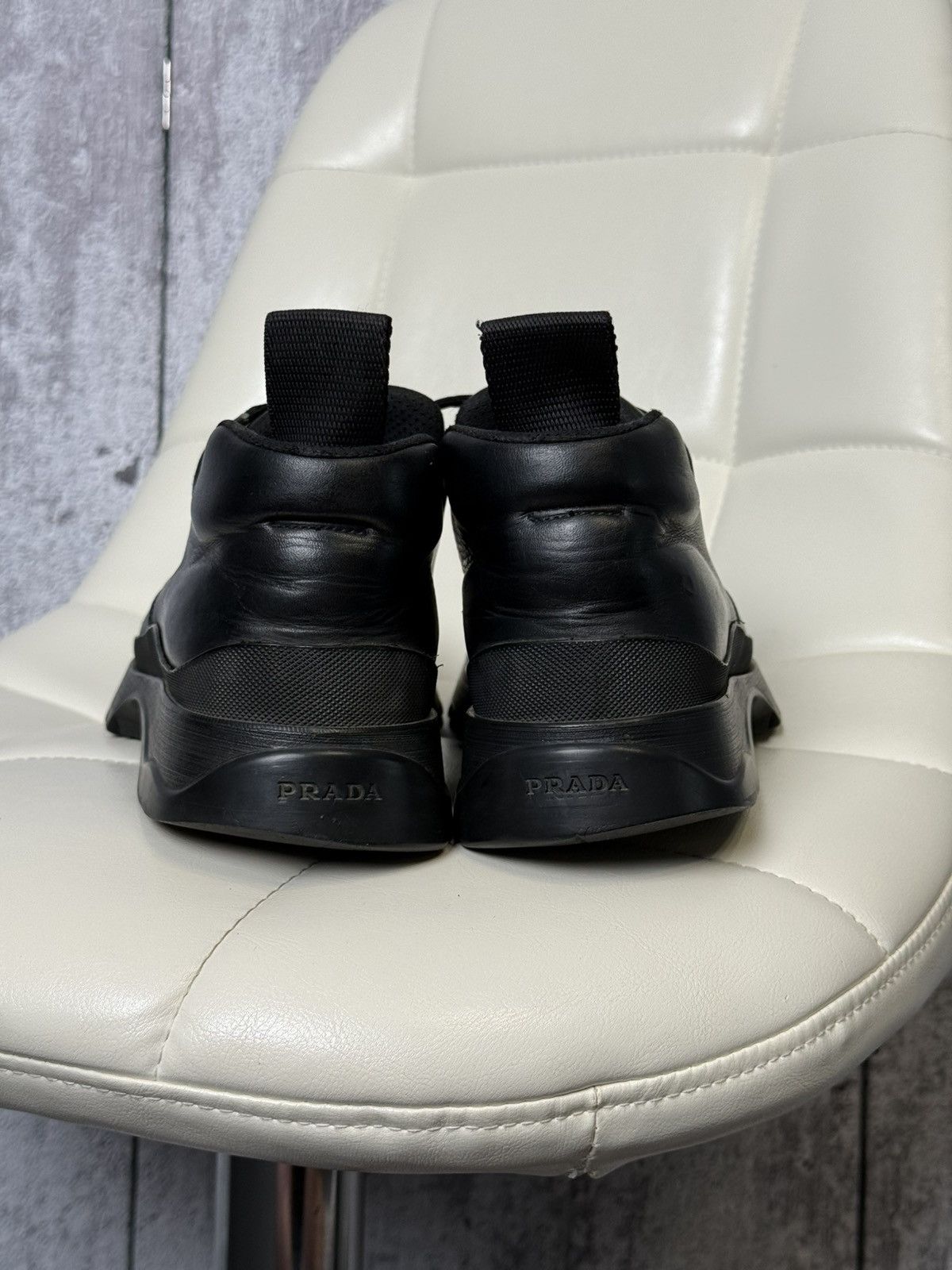 Prada Prada Black Leather Boots Men’s Lug Sole Shoes Made in Italy Size US 9 / EU 42 - 16 Thumbnail