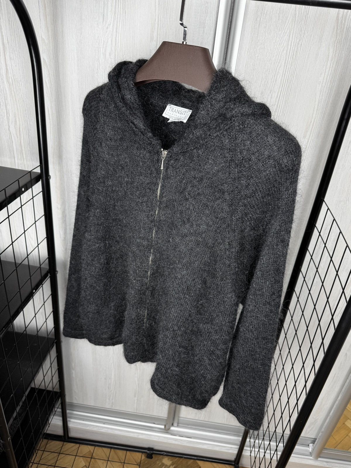 Transit Transit Par-Such Dark Grey Mohair blend full zip hoodie 2 Size M / US 6-8 / IT 42-44 - 6 Thumbnail