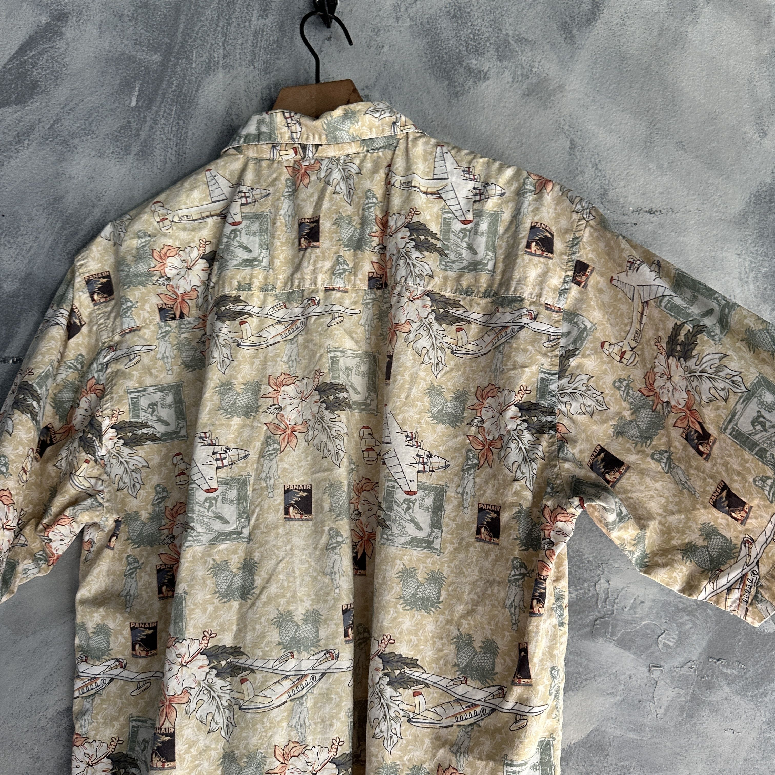 Ocean Pacific VINTAGE OP Men Button Up Shirt Medium Green Floral Airplane Size US M / EU 48-50 / 2 - 7 Thumbnail