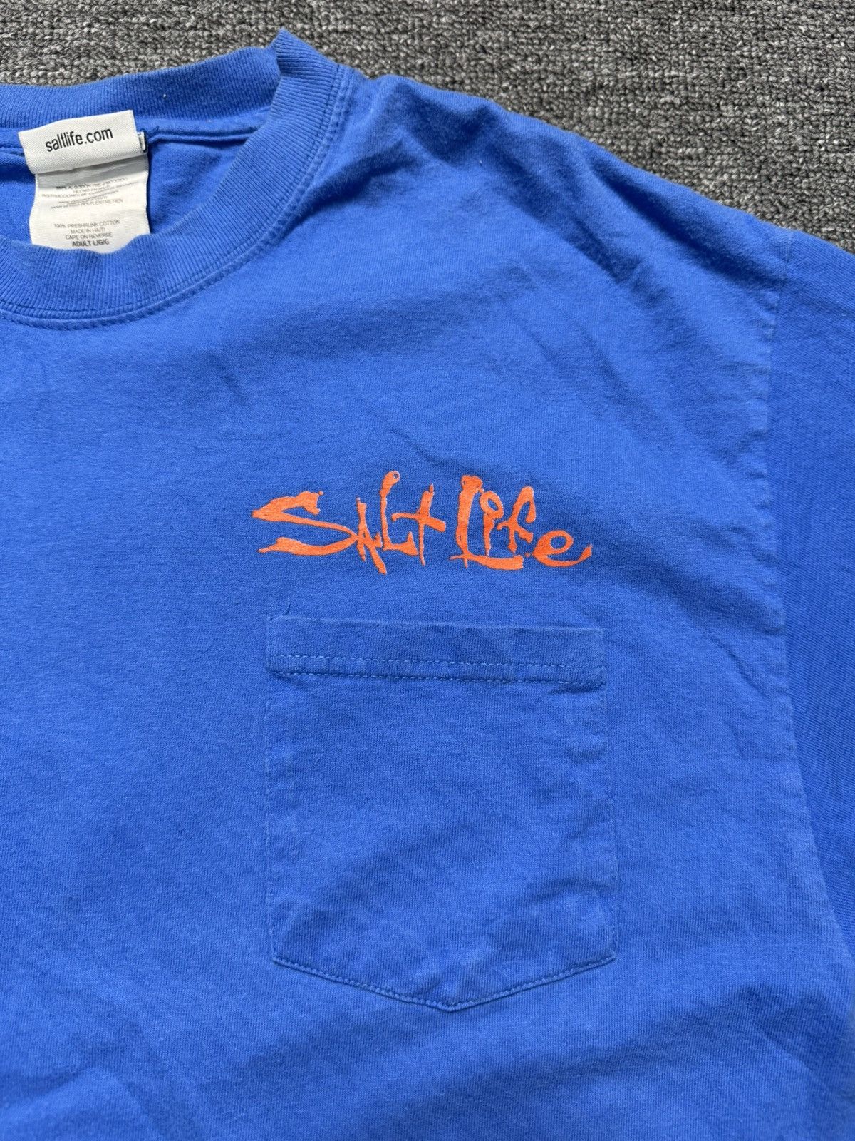 Grailed Salt Life T-Shirt Men's Large Blue Pocket Tee Graphic Print Size US L / EU 52-54 / 3 - 3 Thumbnail