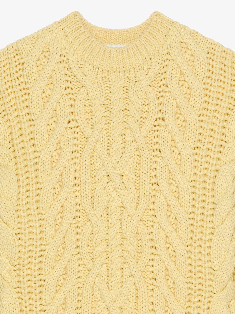 Givenchy o1w1db10326 Wide Sleeves Crewneck Sweater in Yellow Size M / US 6-8 / IT 42-44 - 2 Thumbnail