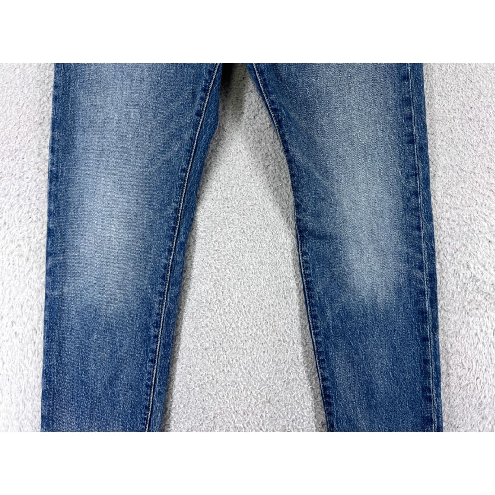Levi's VINTAGE Levis Jeans Adult 30 Blue Denim Levi's 502 Slim Straight 5-Pocket Denim Jeans 30x28 Cotton Blend Distressed Medium Wash Mens Jeans Size US 30 / EU 46 - 6 Thumbnail