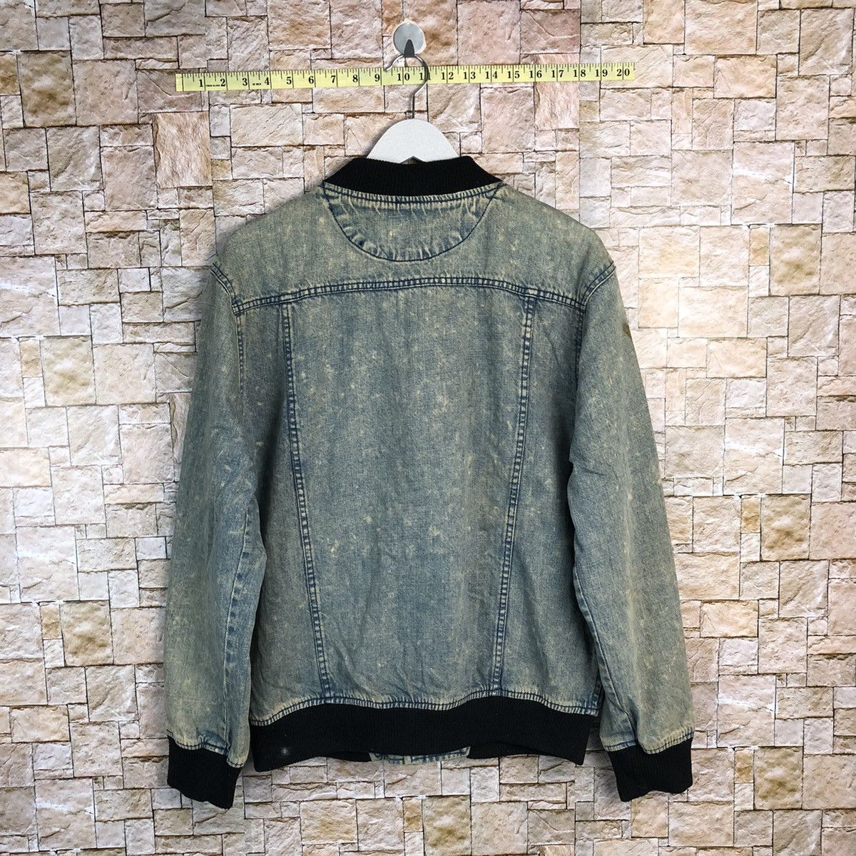 Japanese Brand Lucy Blue denim Bombers Jacket varsity #A272 Size US M / EU 48-50 / 2 - 13 Thumbnail