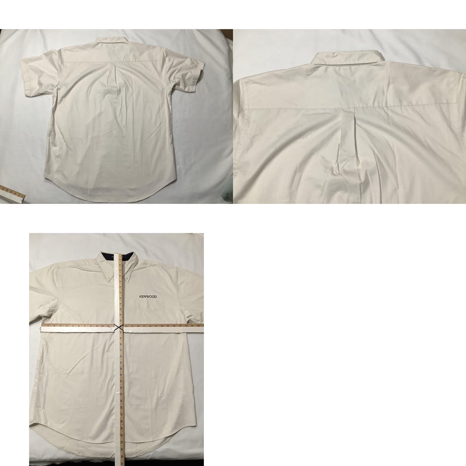 Port Authority Port Authority Shirt Mens XL Beige Kenwood Embroidered Short Sleeve Button Front Size US XL / EU 56 / 4 - 8 Thumbnail