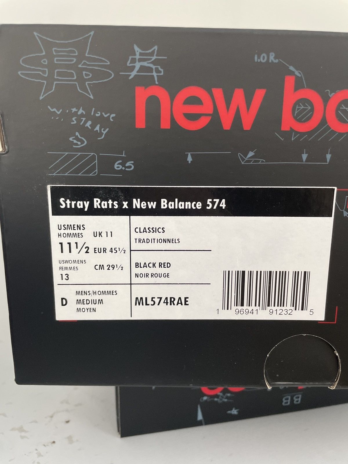 New Balance × Stray Rats Stray Rats New Balance 574 Size US 11.5 / EU 44-45 - 7 Thumbnail
