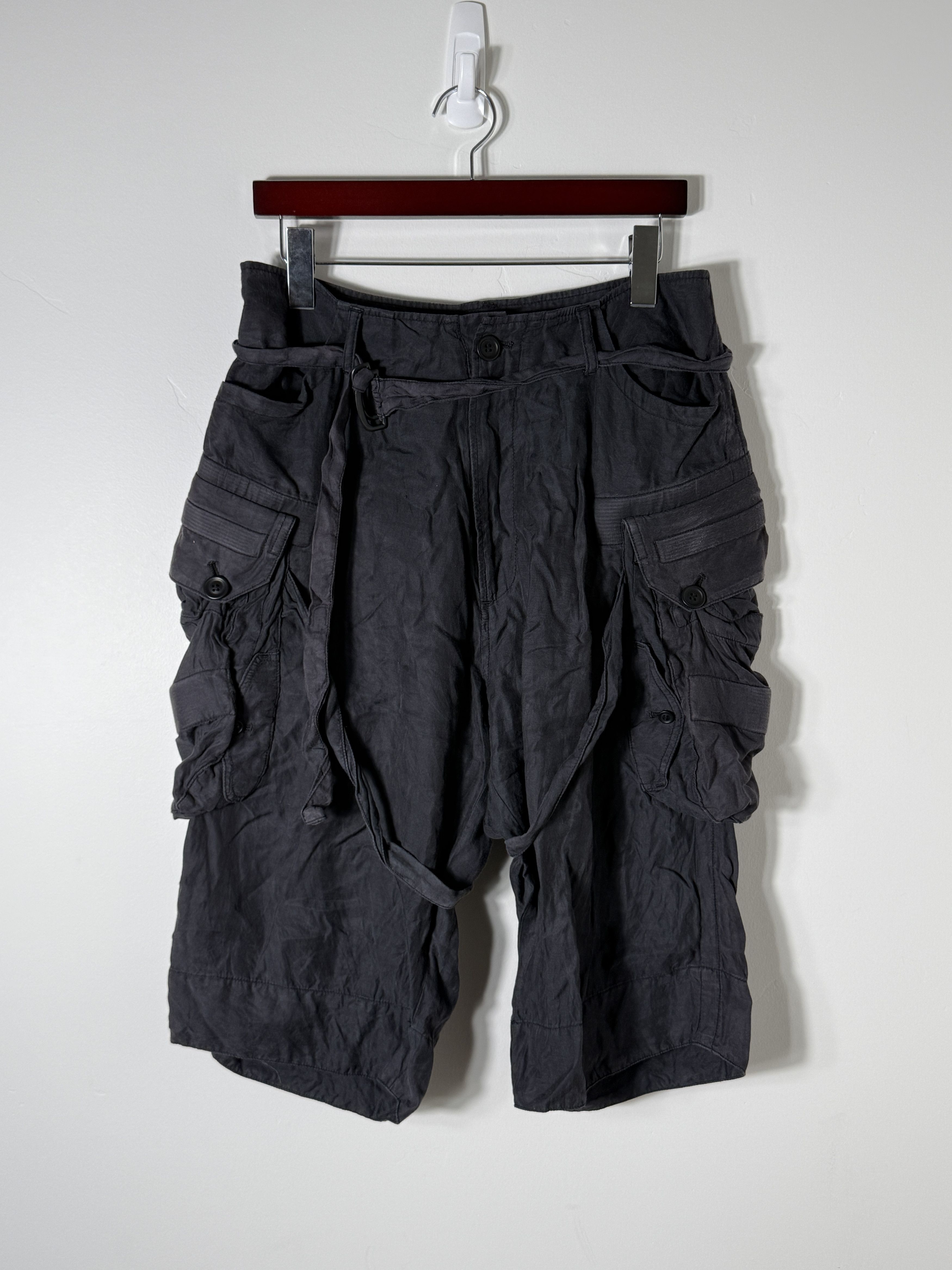 u*t様 julius nylon cargo shorts rick Julius Black Cargo Denim Shorts Julius