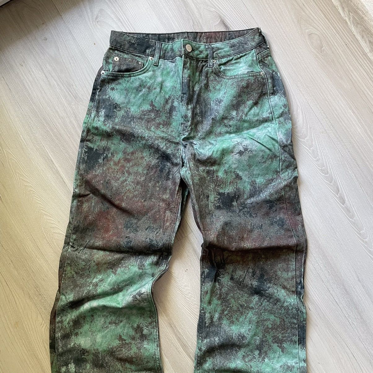 Vintage Jeans Dirty Pants Faded Crash Denim Thrashed y2k Distressed Size US 32 / EU 48 - 2 Thumbnail