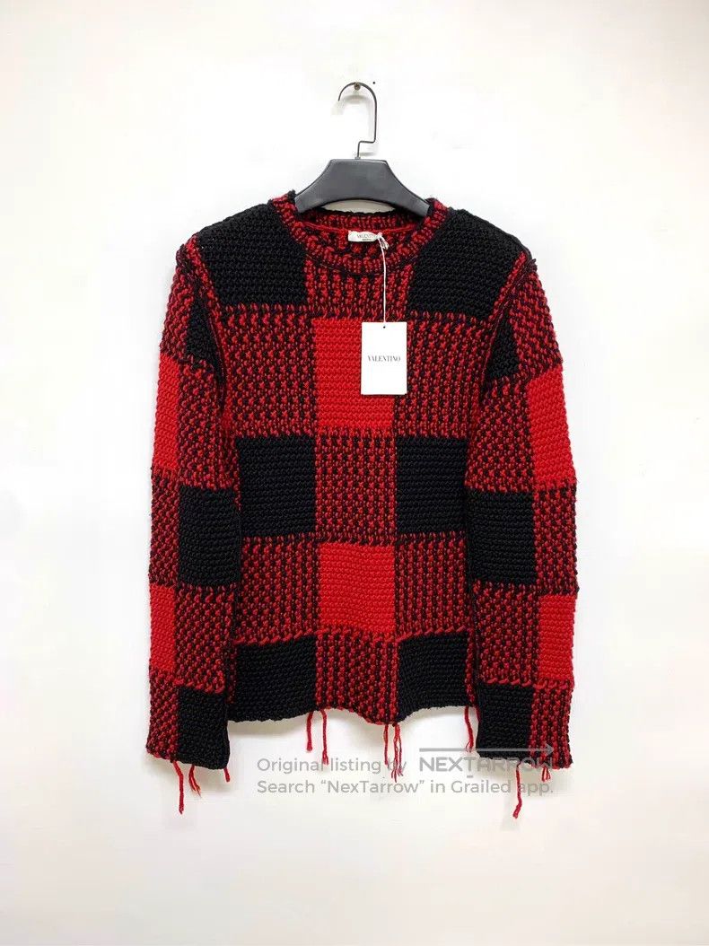 Valentino Valentino Black and red plaid sweater Size US M / EU 48-50 / 2 - 1 Thumbnail