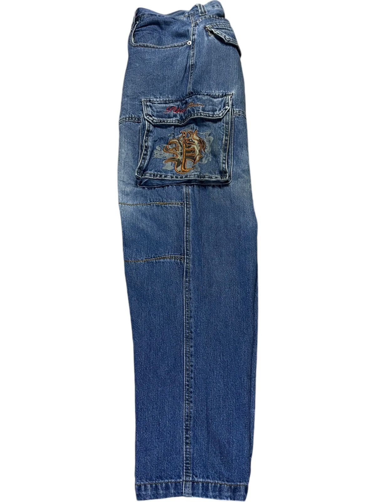 Japanese Brand Vintage Japanese Brand Mud Wash Baggy Cargo Jeans Size US 34 / EU 50 - 3 Thumbnail