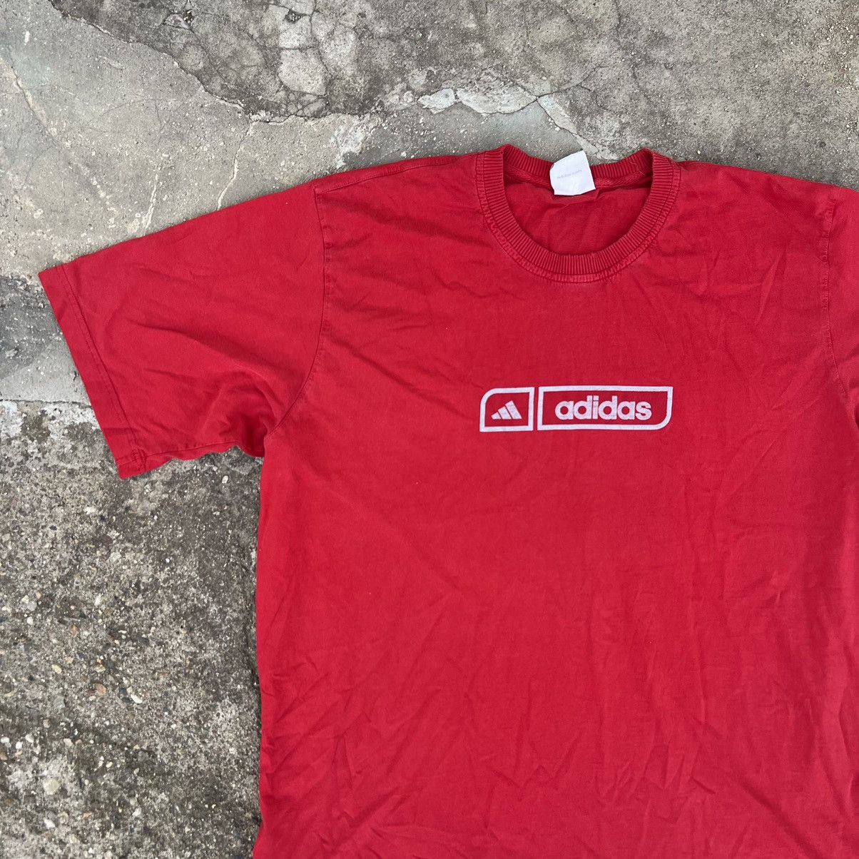 Adidas × Vintage 90’s Vintage Adidas Monogram Logo T-Shirt Size US XL / EU 56 / 4 - 3 Thumbnail