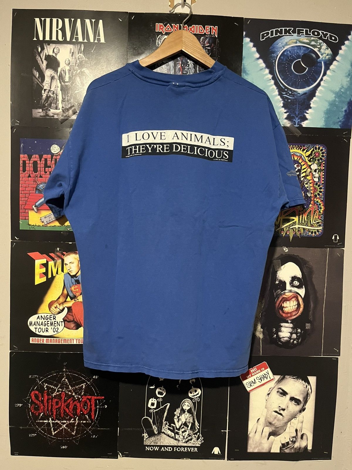 Hanes Vintage 90’s I love Animals their delicious humor tee Size US XL / EU 56 / 4 - 7 Thumbnail