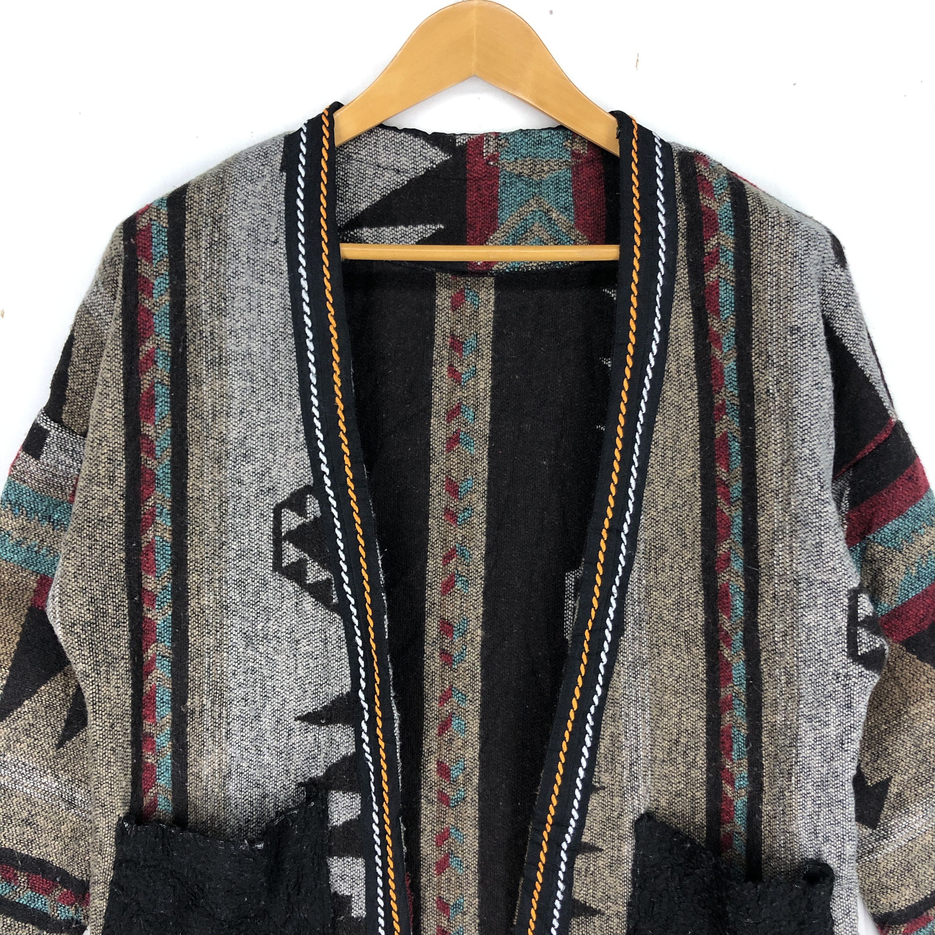 Japanese Brand Swing Robe Jacket Aztec Design #2519-88 Size US S / EU 44-46 / 1 - 3 Thumbnail