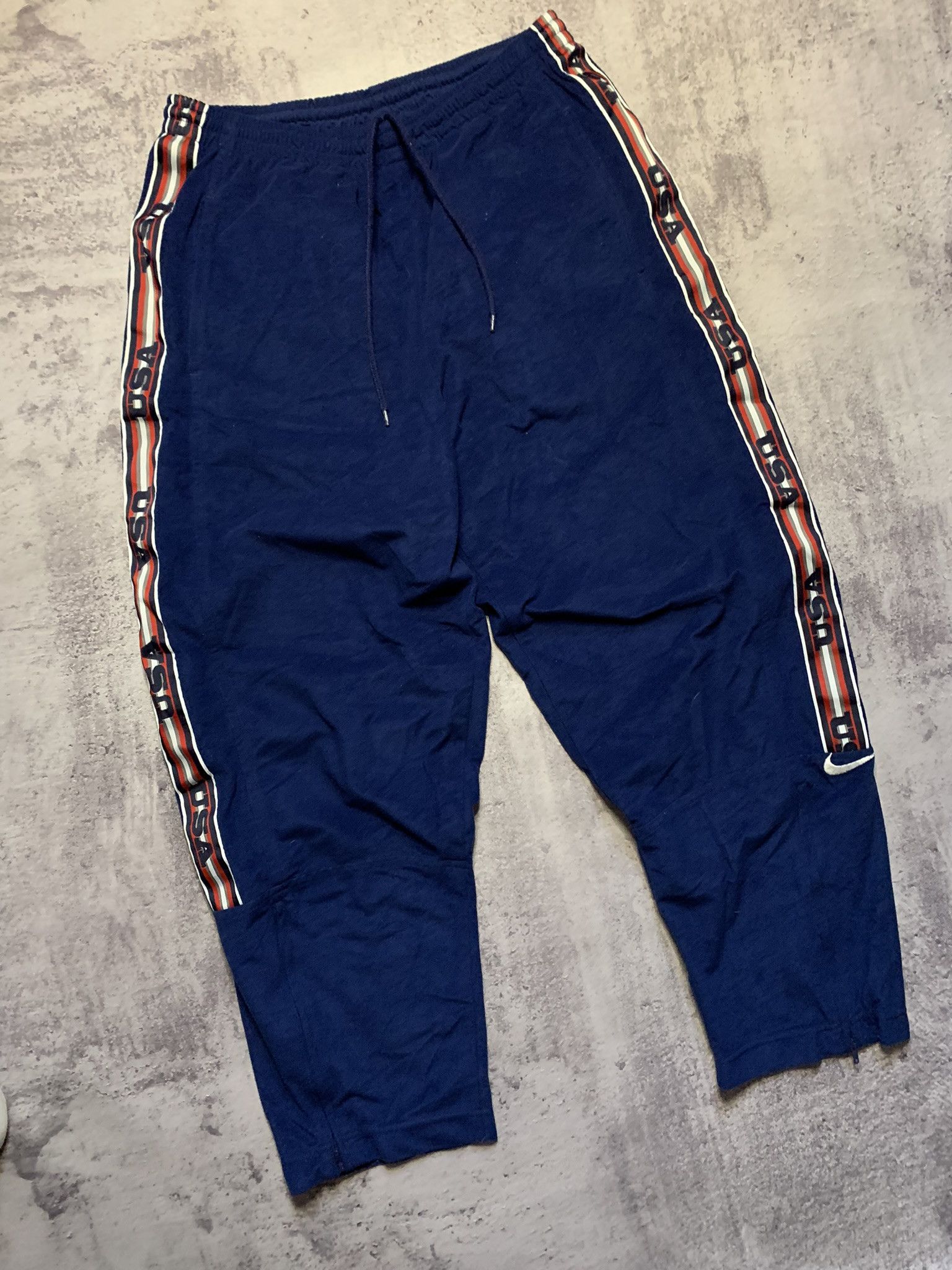 Nike Crazy 90s Vintage Nike USA velour Sweatpants Y2K Size US 32 / EU 48 - 3 Thumbnail