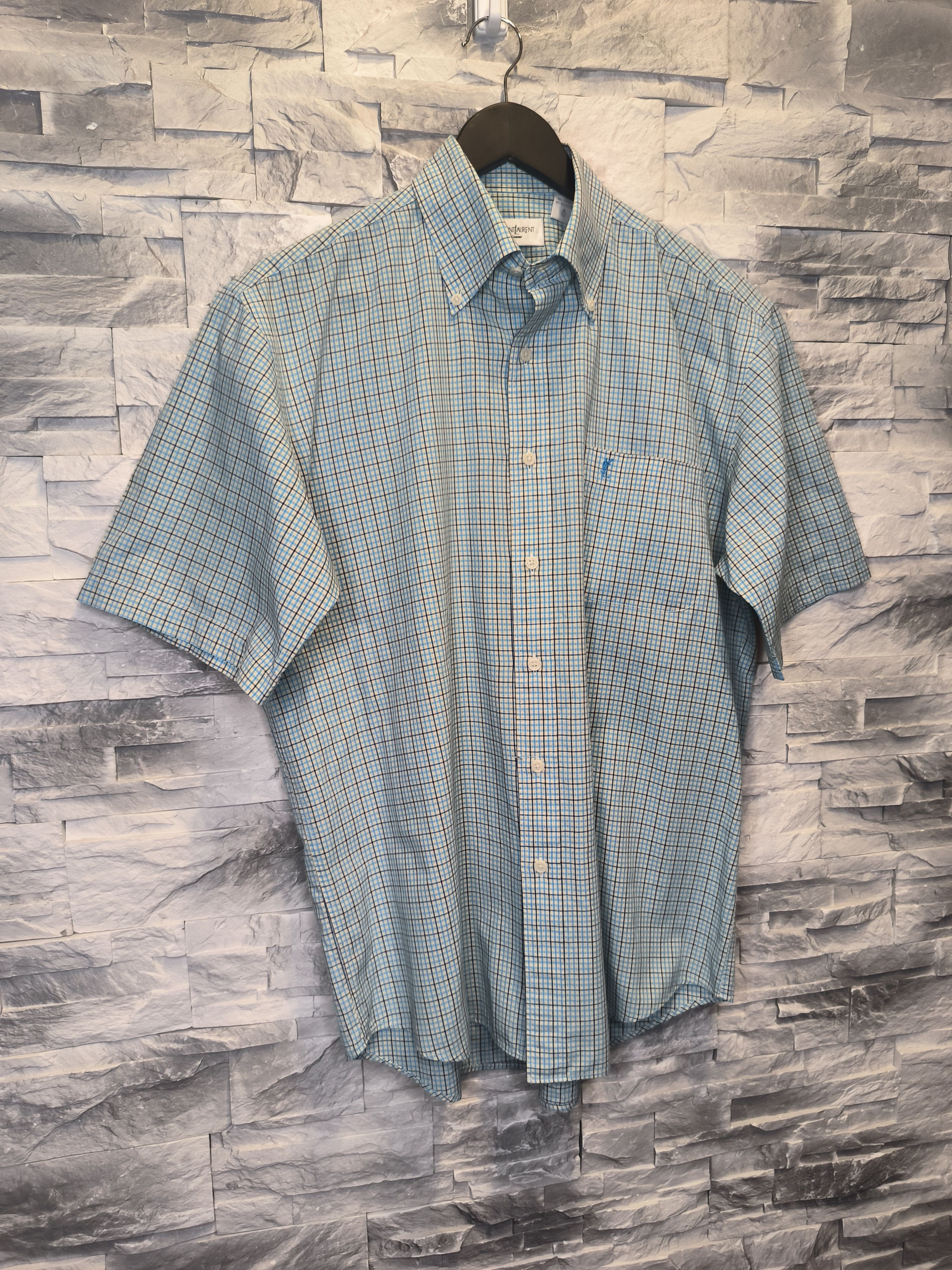 Yves Saint Laurent Vintage YSL Pour Homme Yves Saint Laurent Checked Shirt Size US XL / EU 56 / 4 - 3 Thumbnail