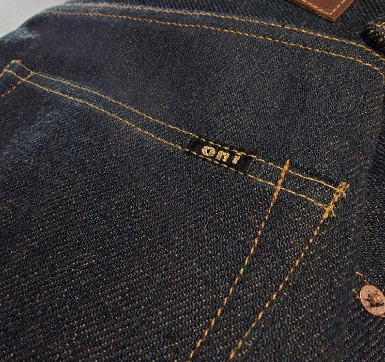 Oni Oni 822ZR-LBR 20oz Secret Denim Super Wide Tapered - 31, New Size US 31 - 5 Thumbnail