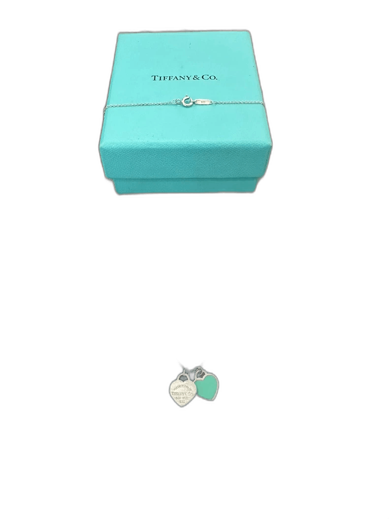 Tiffany & Co. Tiffany Double Heart Tag Silver Necklace Size ONE SIZE - 1 Thumbnail