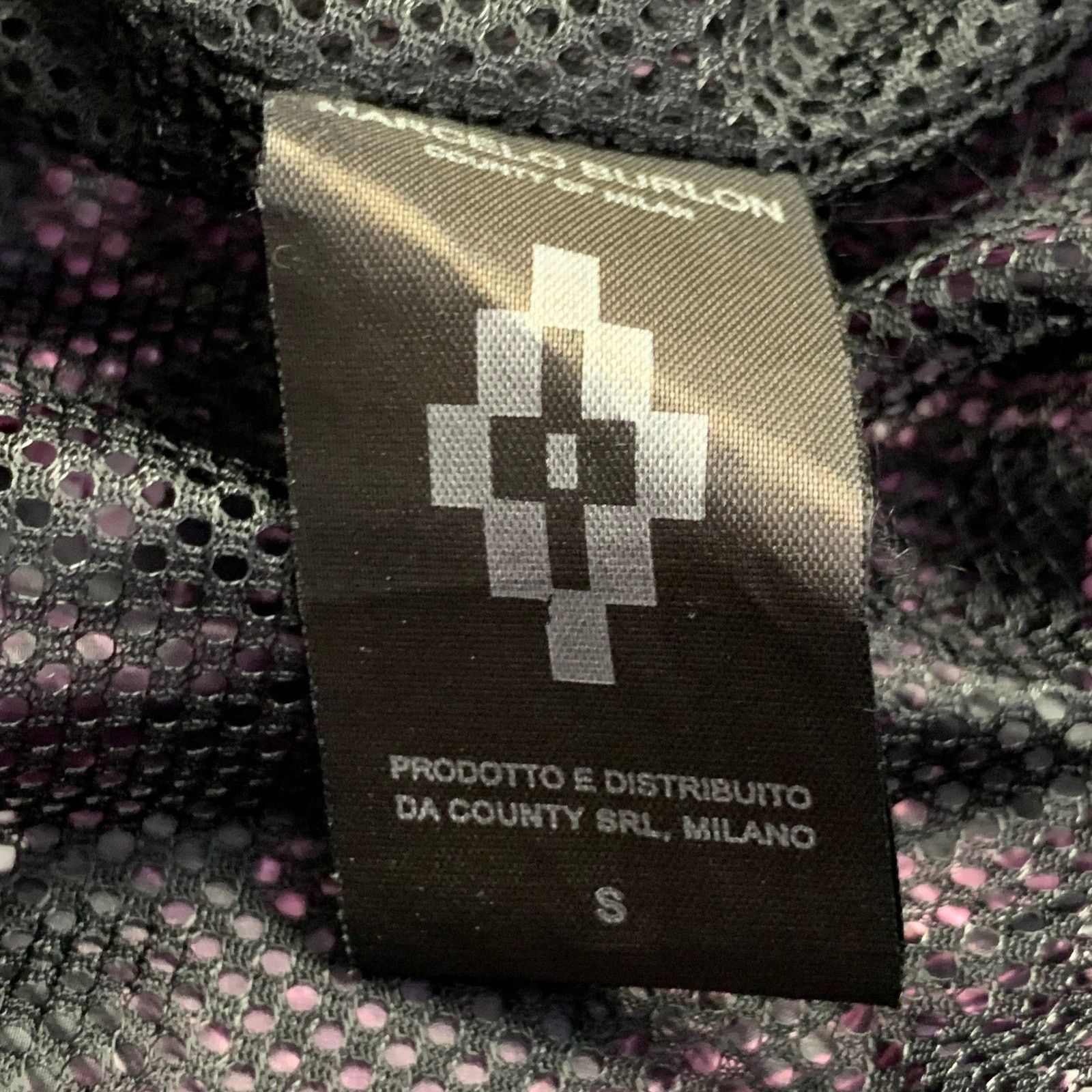 Marcelo Burlon S Black Purple Polyamide Snake Print Hooded Rain Jacket Size S / US 4 / IT 40 - 7 Thumbnail