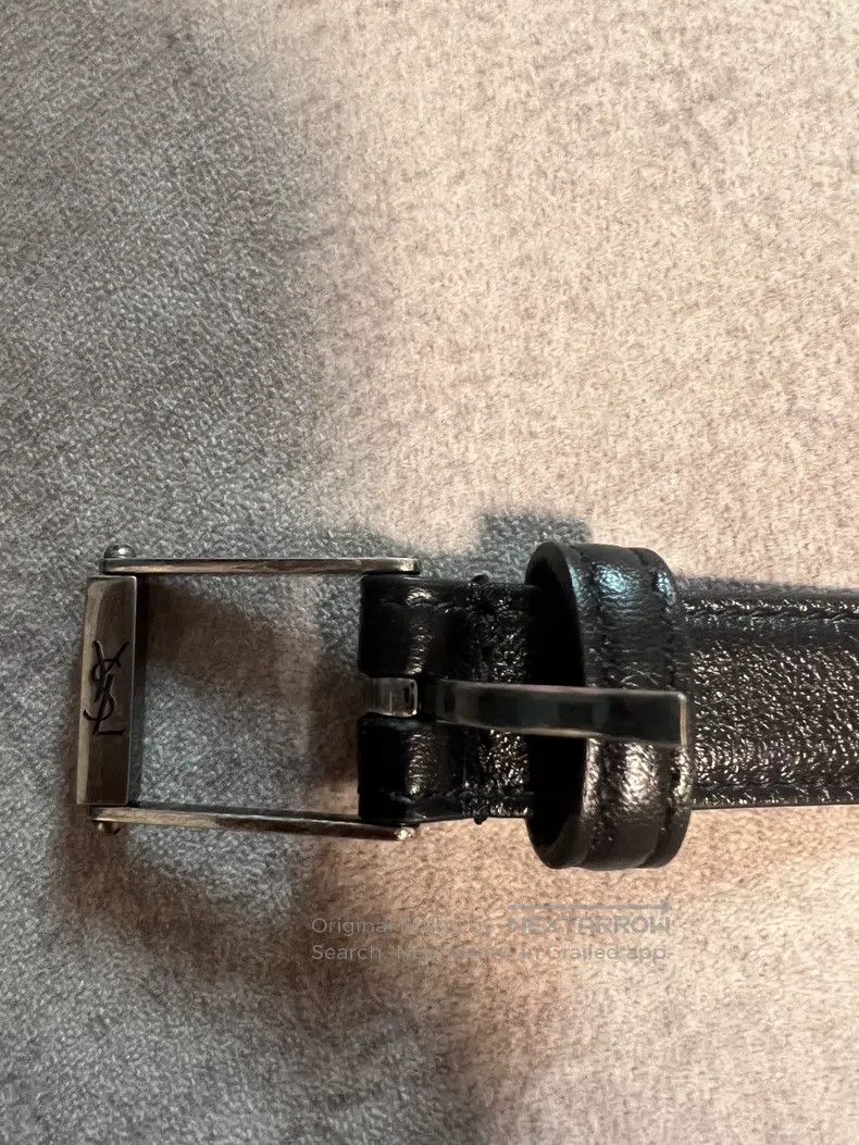 Saint Laurent Paris Saint Laurent Paris size 80 Square buckle black belt, belt Size ONE SIZE - 1 Thumbnail
