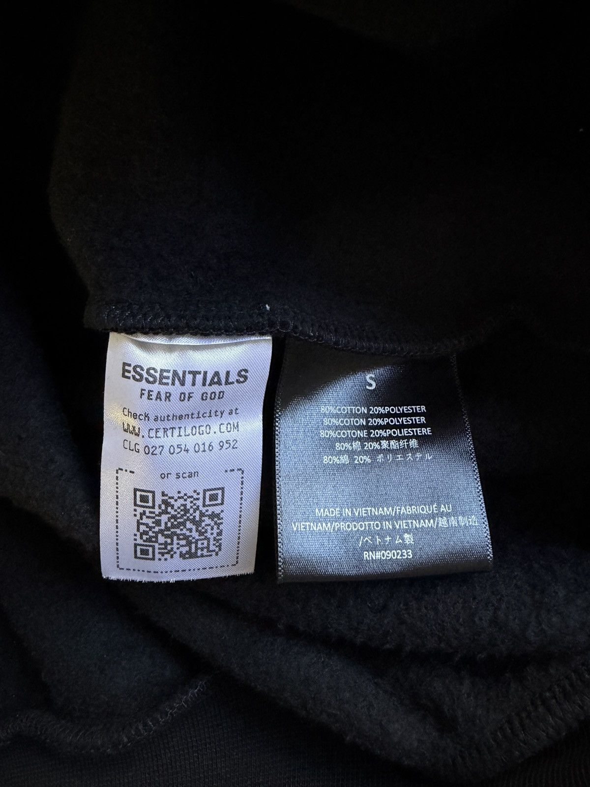 Fear of God Fear of God Essentials State Hoodie Black Size US S / EU 44-46 / 1 - 4 Thumbnail