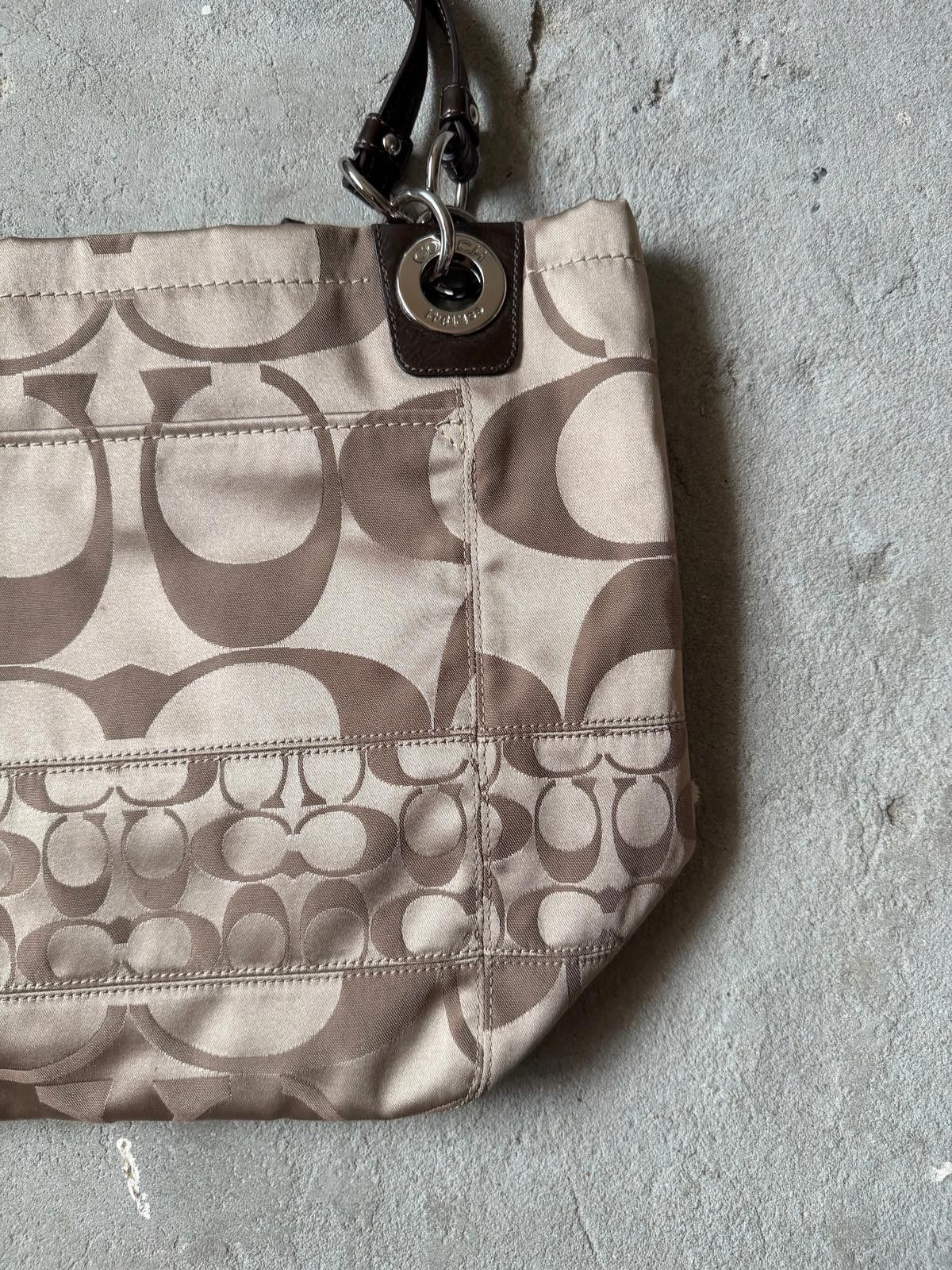 Coach Coach Signature Multi Pattern Tote Bag Beige Size ONE SIZE - 9 Thumbnail