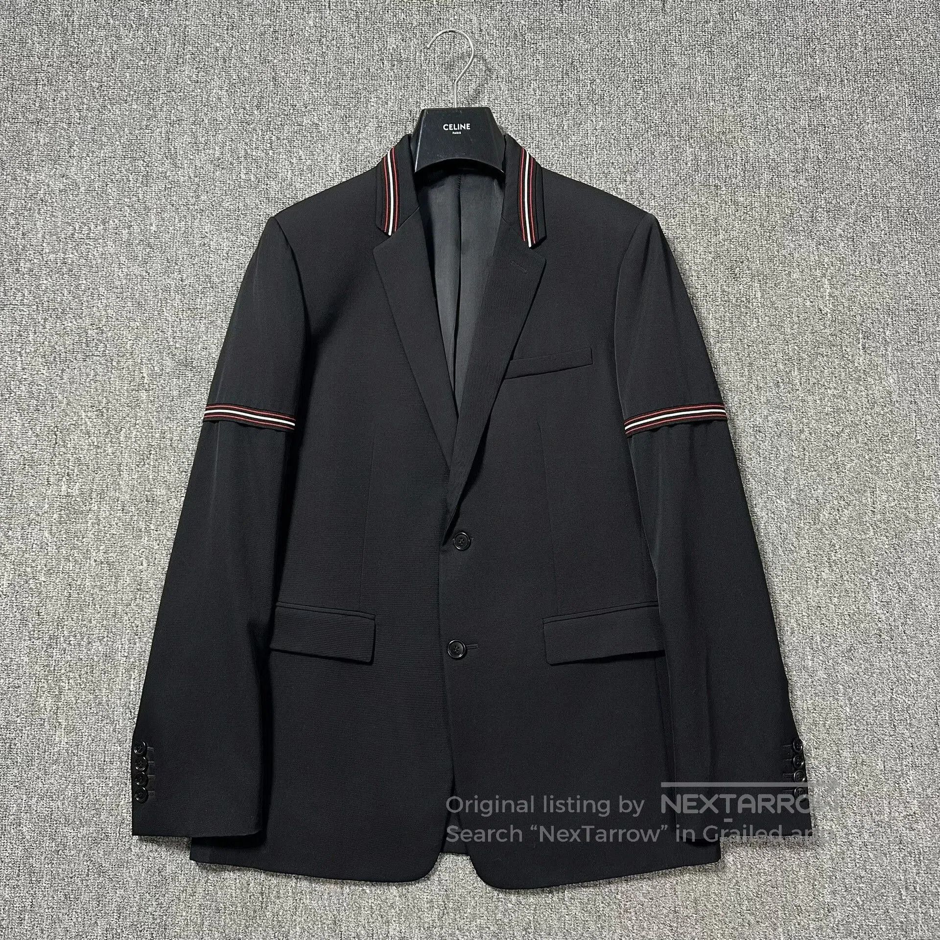 Dior Dior Homme Wool Suit Jacket with Red Stripes. Size US M / EU 48-50 / 2 - 1 Thumbnail