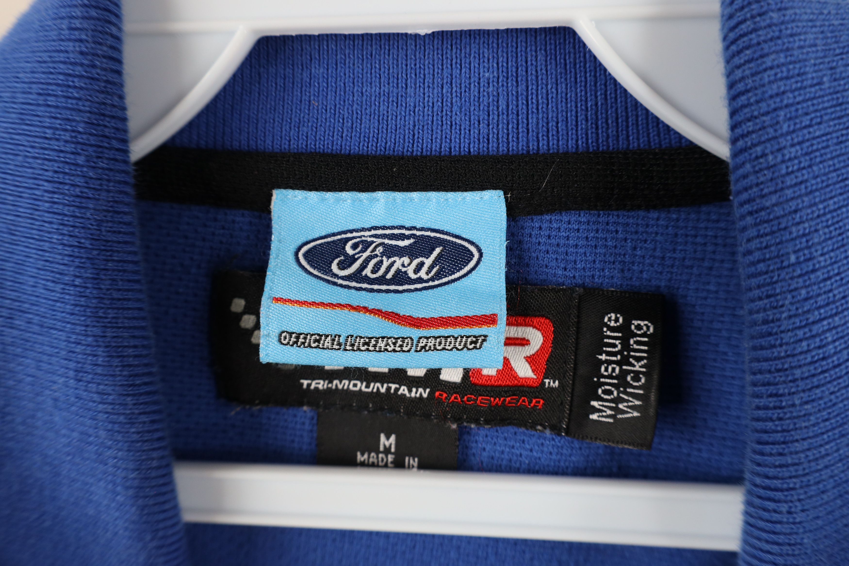 Vintage Vintage Ford Motor Co Mustang Collared Polo Shirt Blue Size US M / EU 48-50 / 2 - 6 Thumbnail