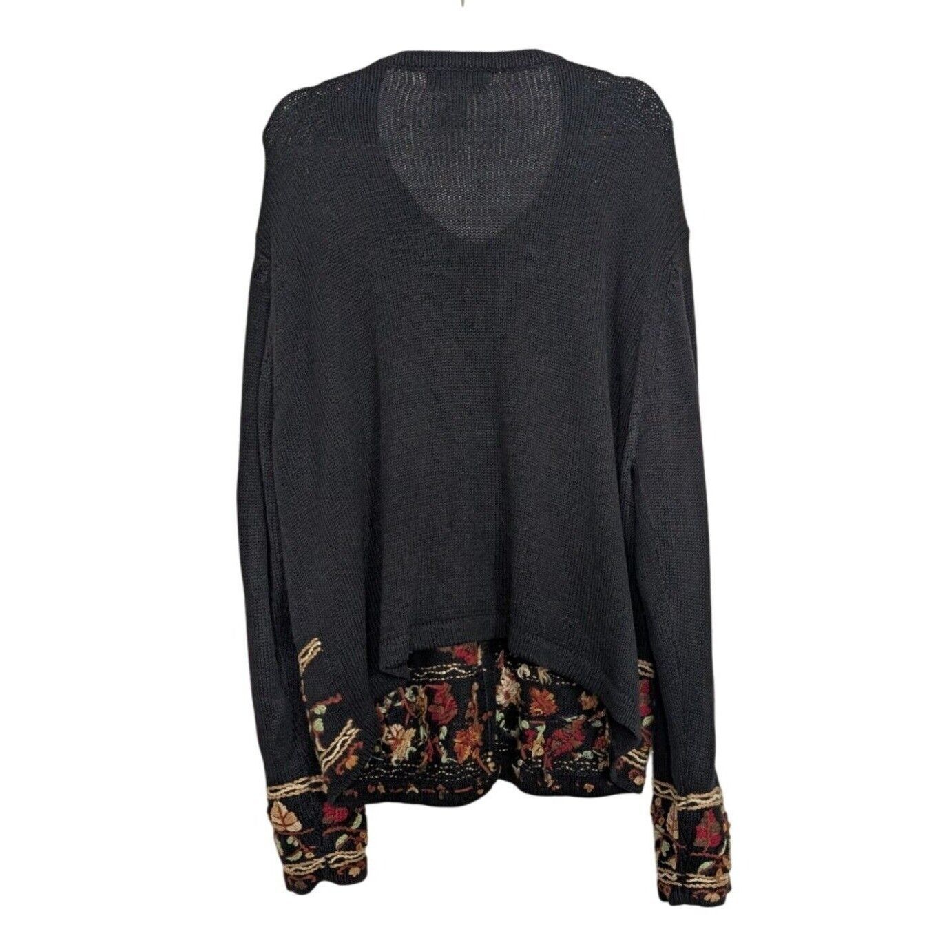 Designer Vintage All Points Embroidered Cardigan Womens Size XL Black Size XL / US 12-14 / IT 48-50 - 9 Thumbnail