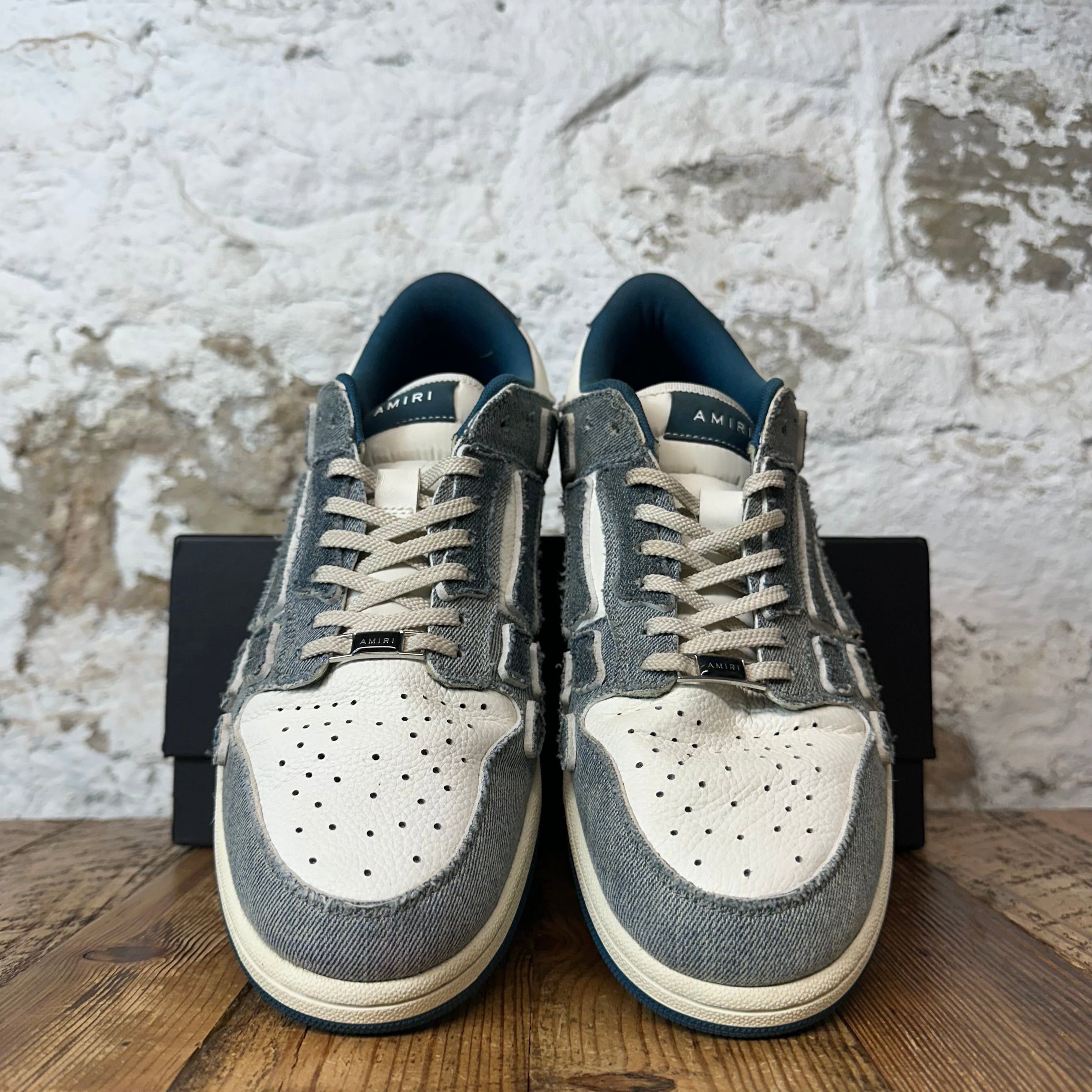 Amiri Amiri Denim Skeleton White Sneaker Sz 13 (46) Size US 13 / EU 46 - 3 Thumbnail