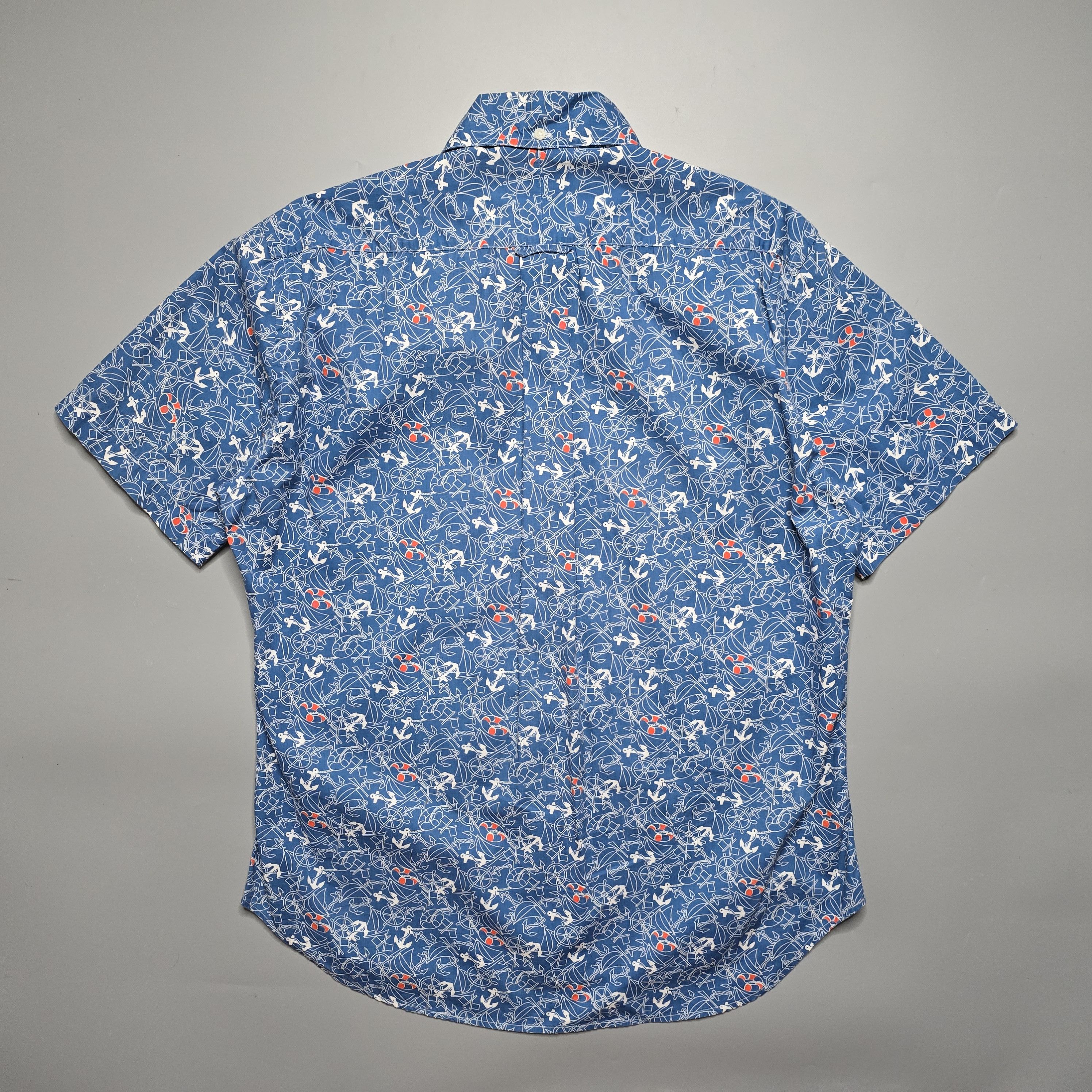 Gitman Bros. Vintage Gitman Bros - Nautical Anchors Printed Shirt Size US M / EU 48-50 / 2 - 2 Thumbnail