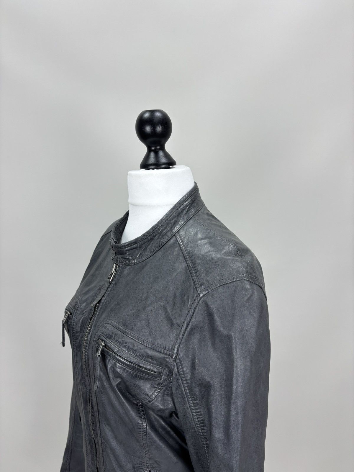 Other Womens leather jacket Oakwood Size M Color Gray Size M / US 6-8 / IT 42-44 - 11 Thumbnail