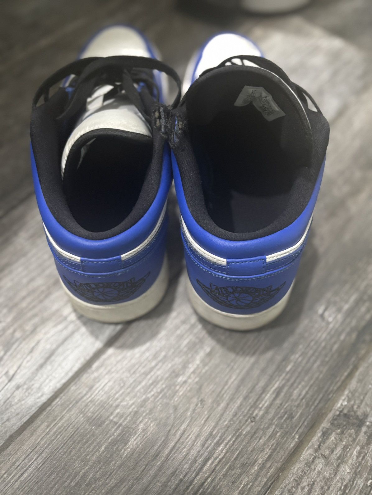 Nike Nike Air Jordan 1 Low in a royal blue and white colorway. Size US 12 / EU 45 - 2 Thumbnail