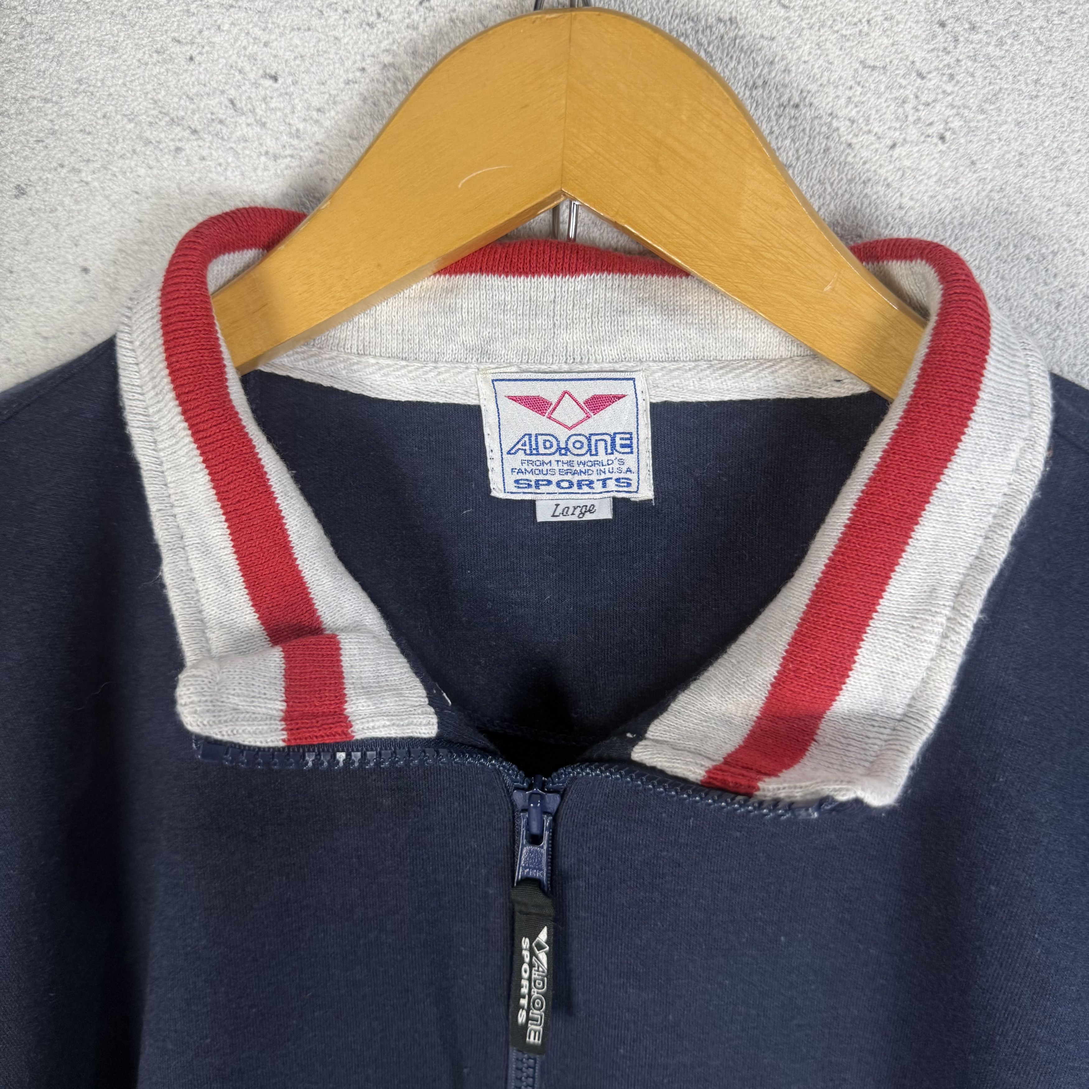 Vintage Vintage AD One Sports Halfzip Sweatshirt Size US L / EU 52-54 / 3 - 4 Thumbnail