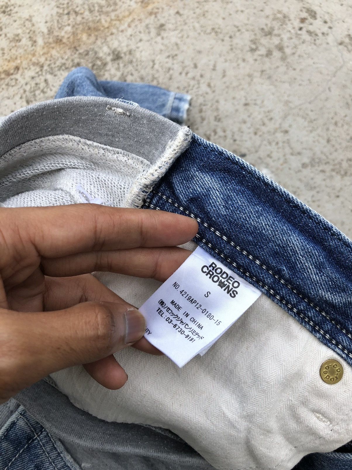 Japanese Brand RECONSTRUCTED DENIM BY RODEO CROWN Size US 30 / EU 46 - 3 Thumbnail