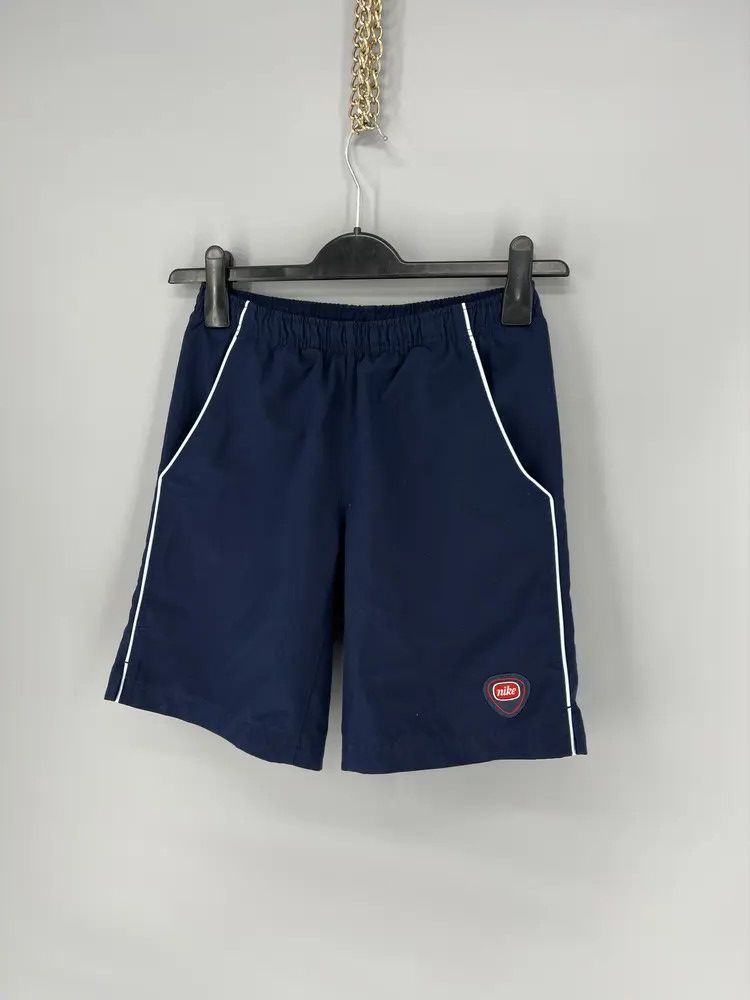 Nike 90s Vintage Nike Black Nylon Mini Swoosh Shorts Travis Style Size US 32 / EU 48 - 3 Thumbnail