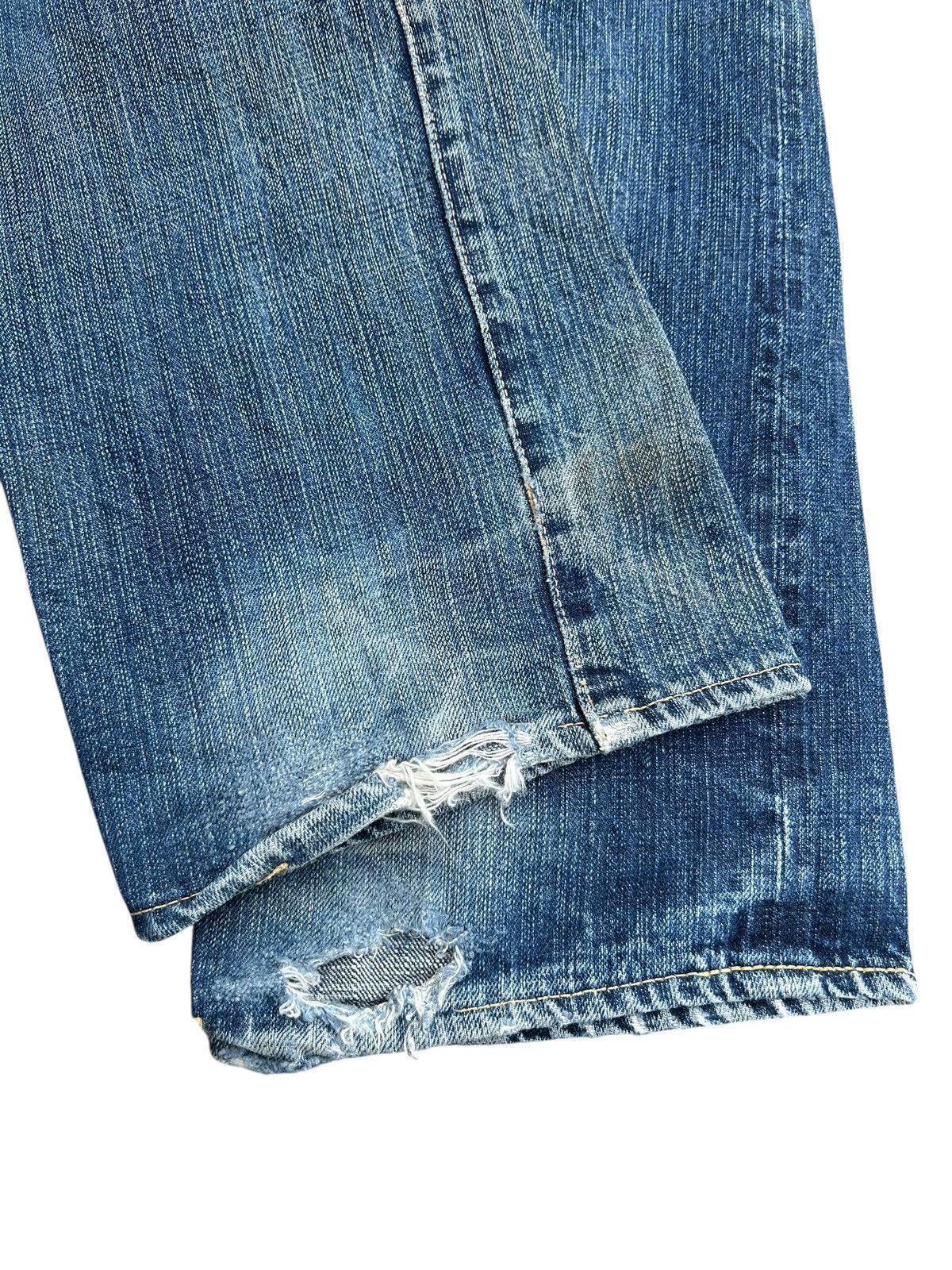 Kapital Vintage Japanese Brand Stormy Blue Selvedge Distressed Denim Size US 30 / EU 46 - 14 Thumbnail