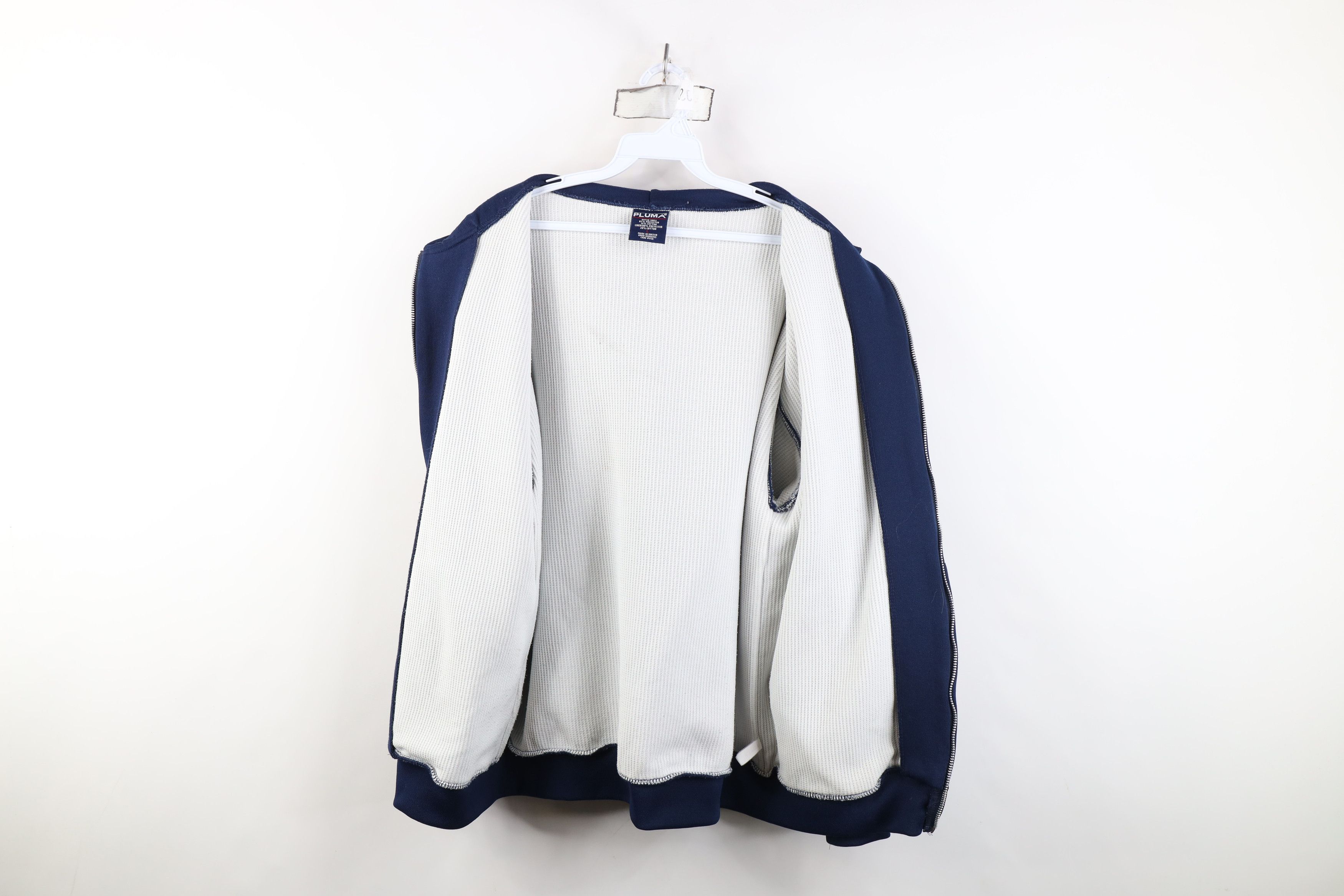 Vintage Vintage 90s Streetwear Waffle Knit Lined Full Zip Hoodie Size US L / EU 52-54 / 3 - 9 Thumbnail