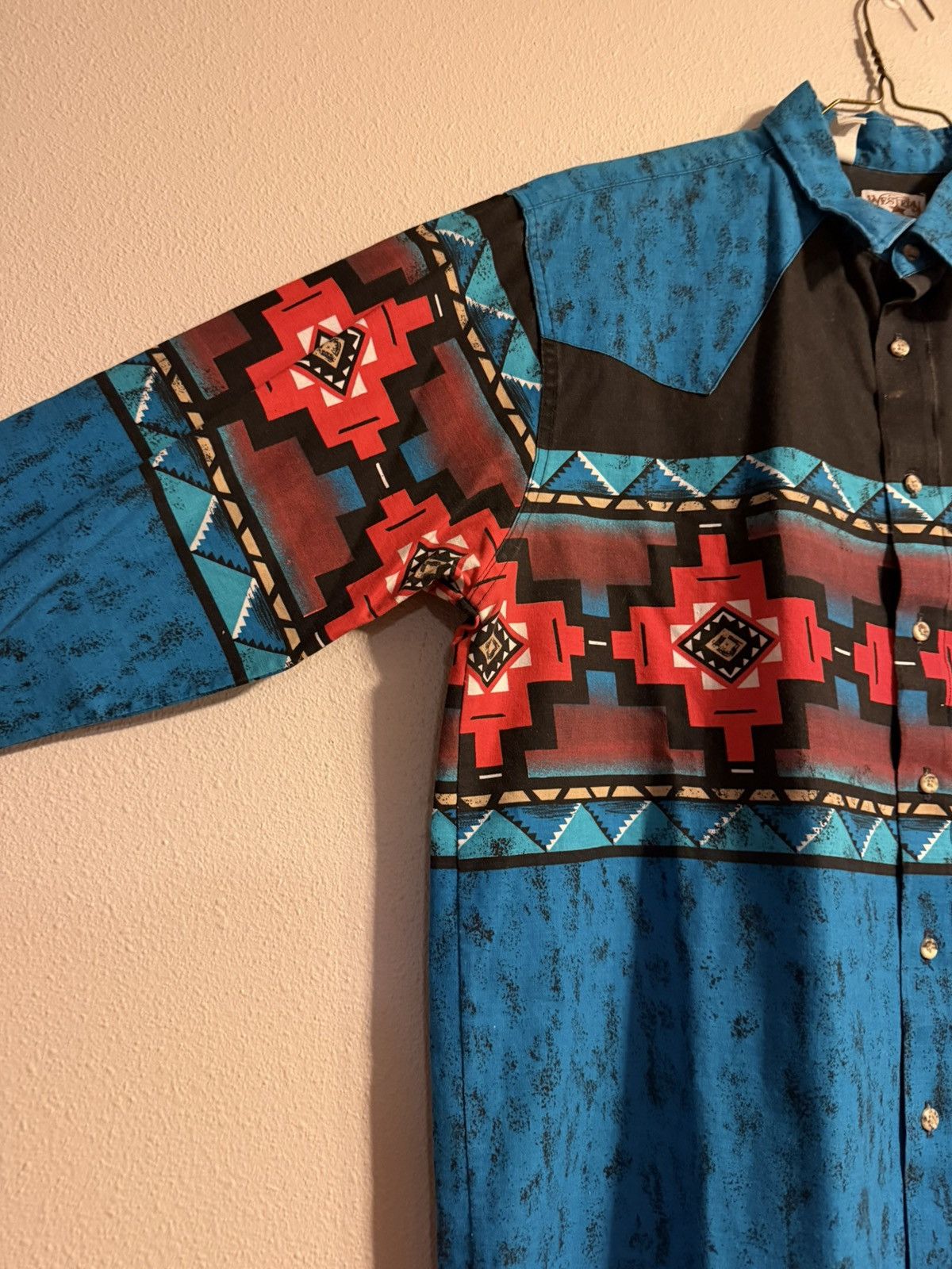 Vintage vtg 80s 90s western frontier aztec button up shirt large USA Size US L / EU 52-54 / 3 - 4 Thumbnail